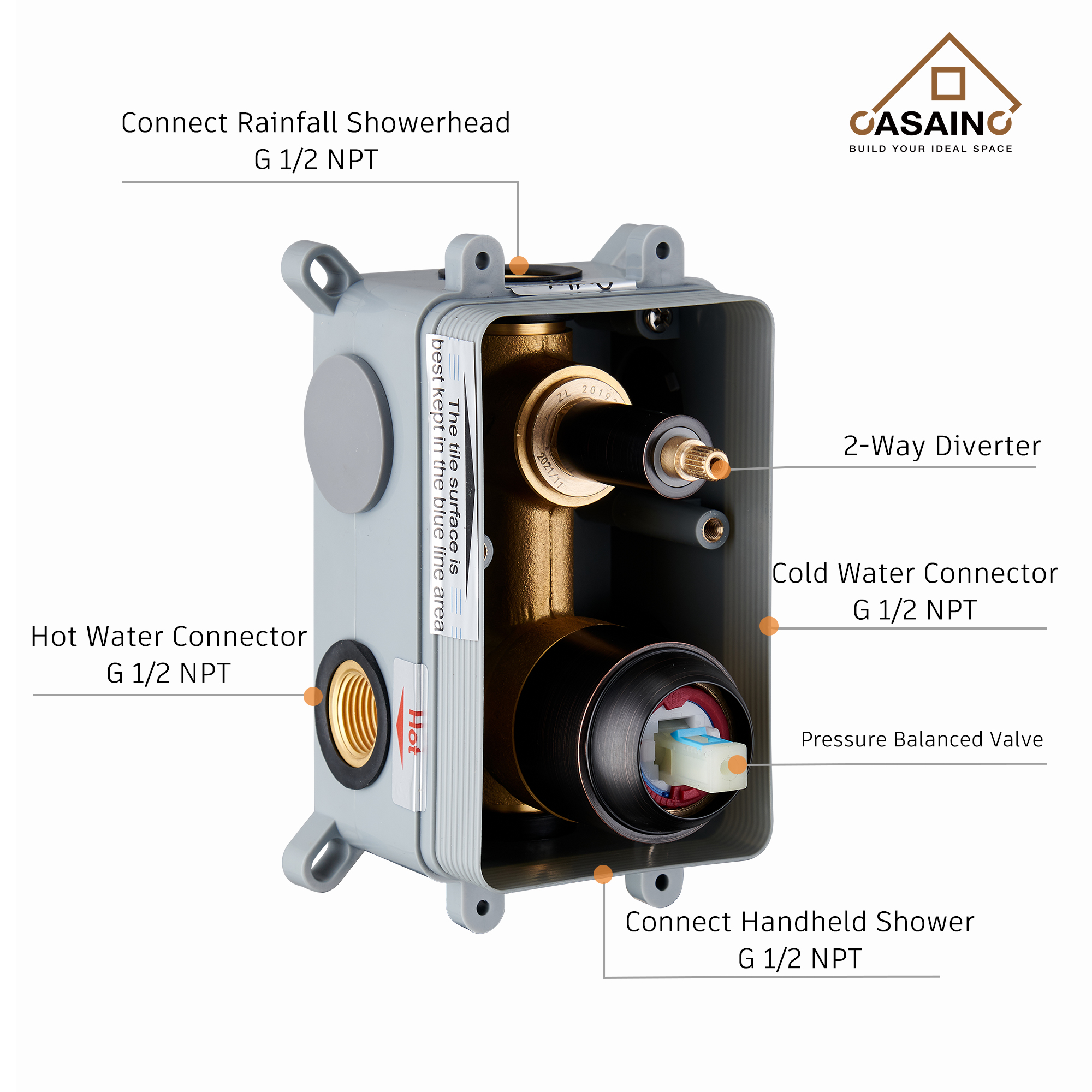 1-Spray Patterns 10 in. Wall Mount Dual Shower Heads in Oil Rubbed Bronze (Valve Included)