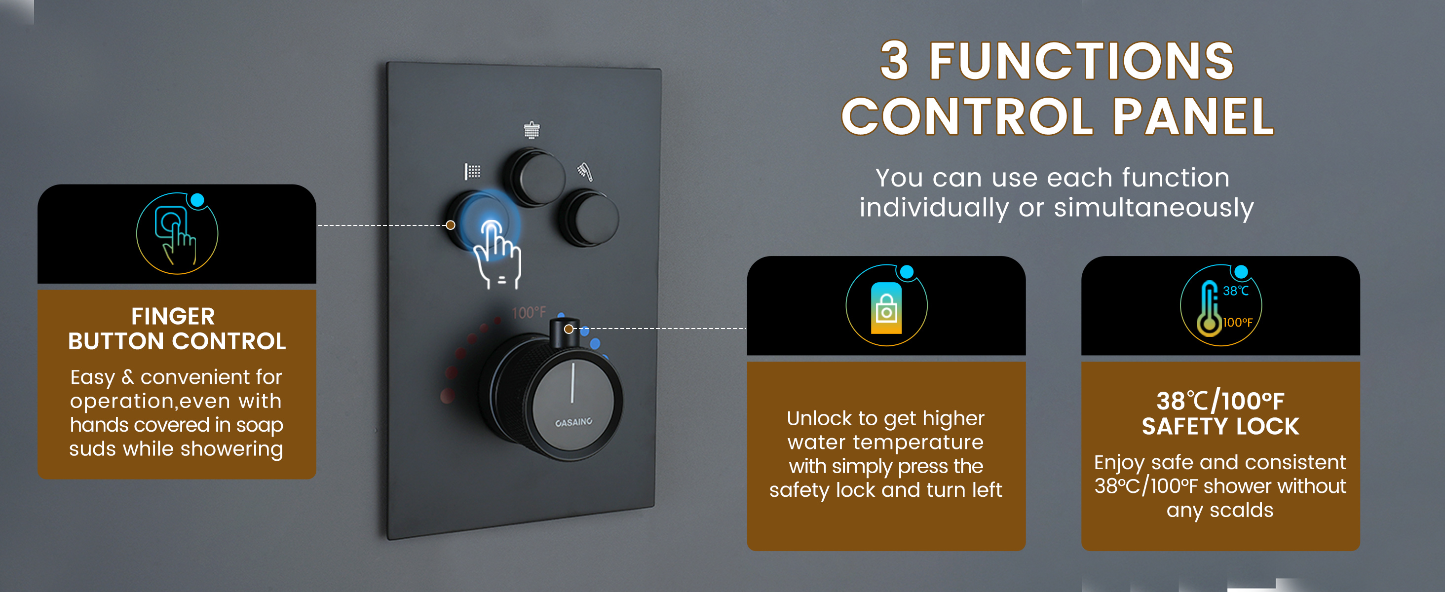 Anti-scarld Thermostatic Shower Valve