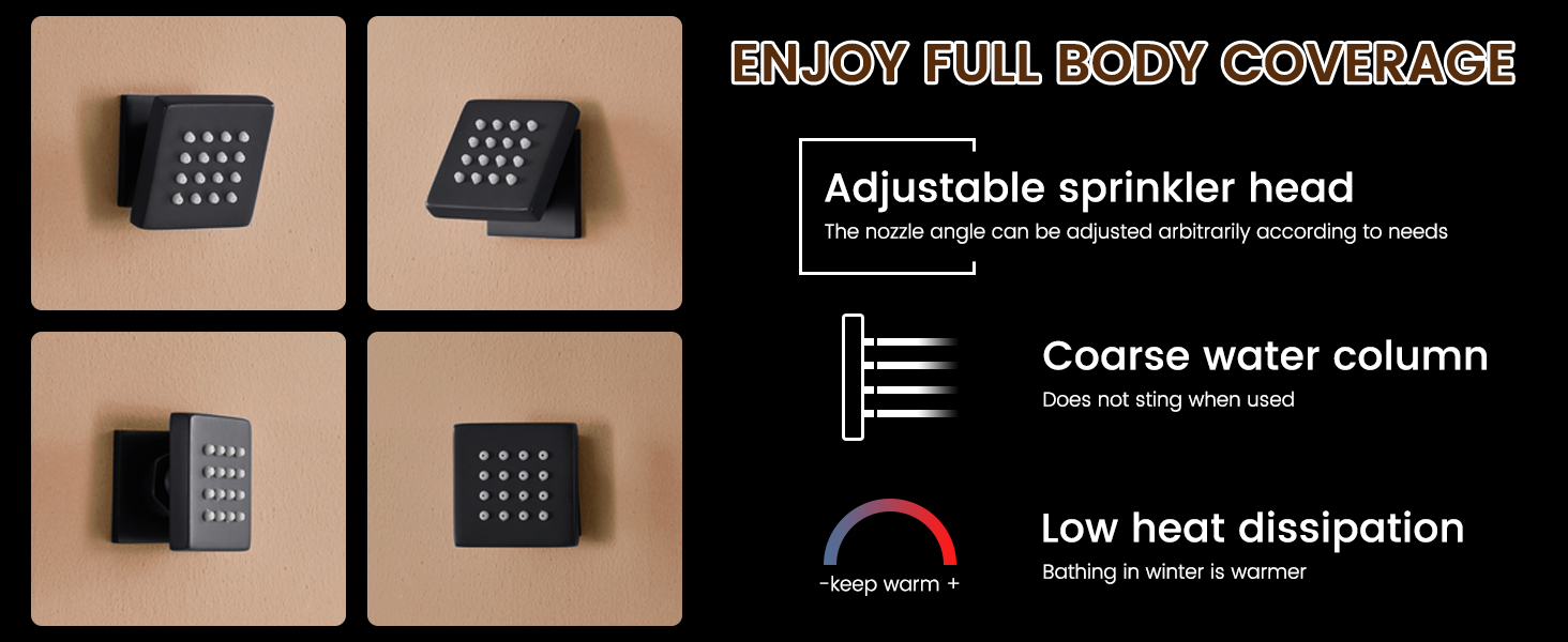 Complete Shower System with Body Jets