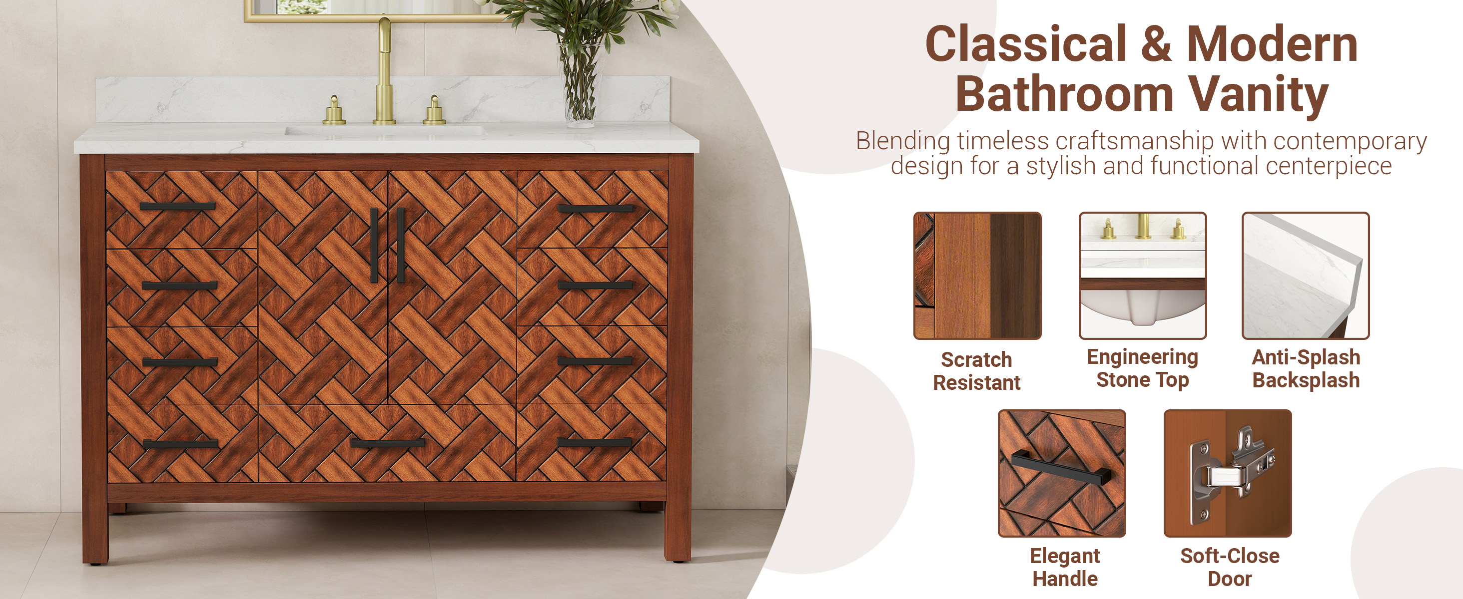 Bathroom Vanity with Vanity Top and Sink