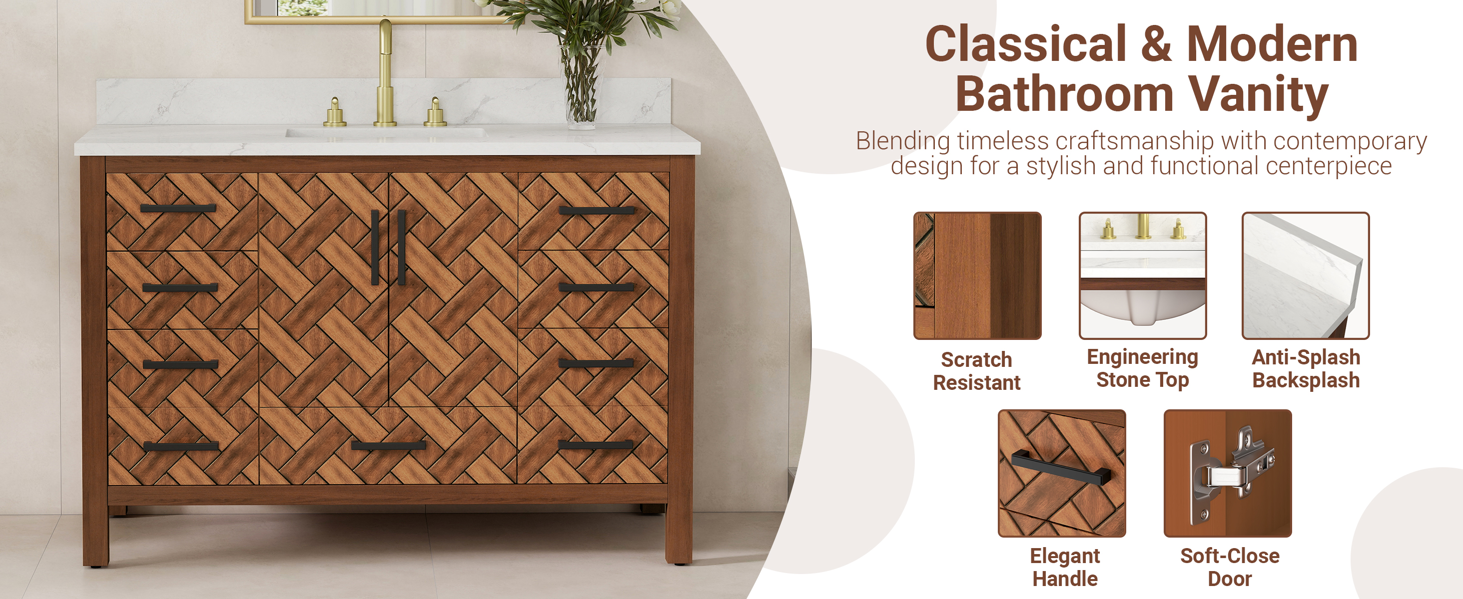 Bathroom Vanity with Vanity Top and Sink