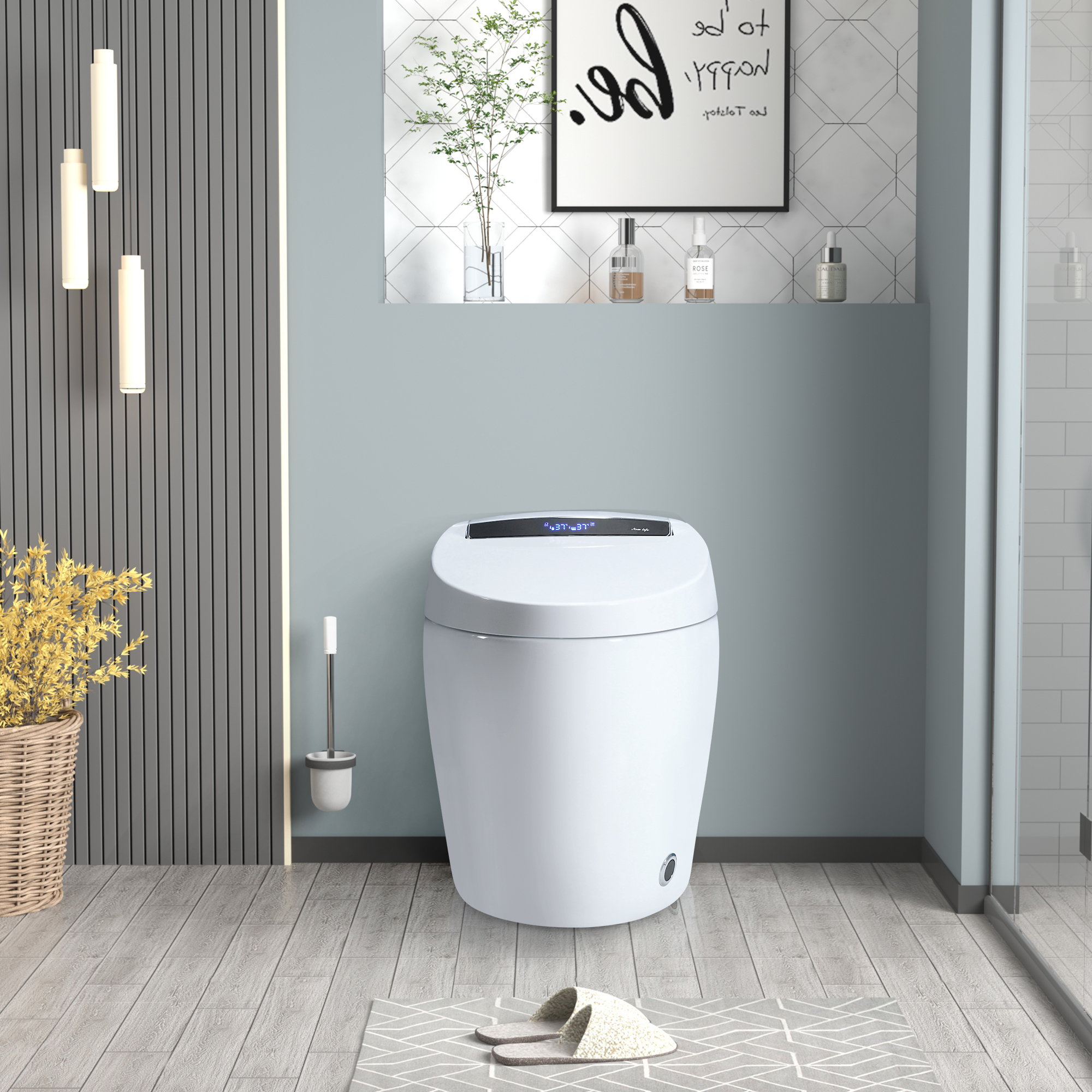 Advanced Smart Toilet with Heated Seat, Warm Bidet & Dryer