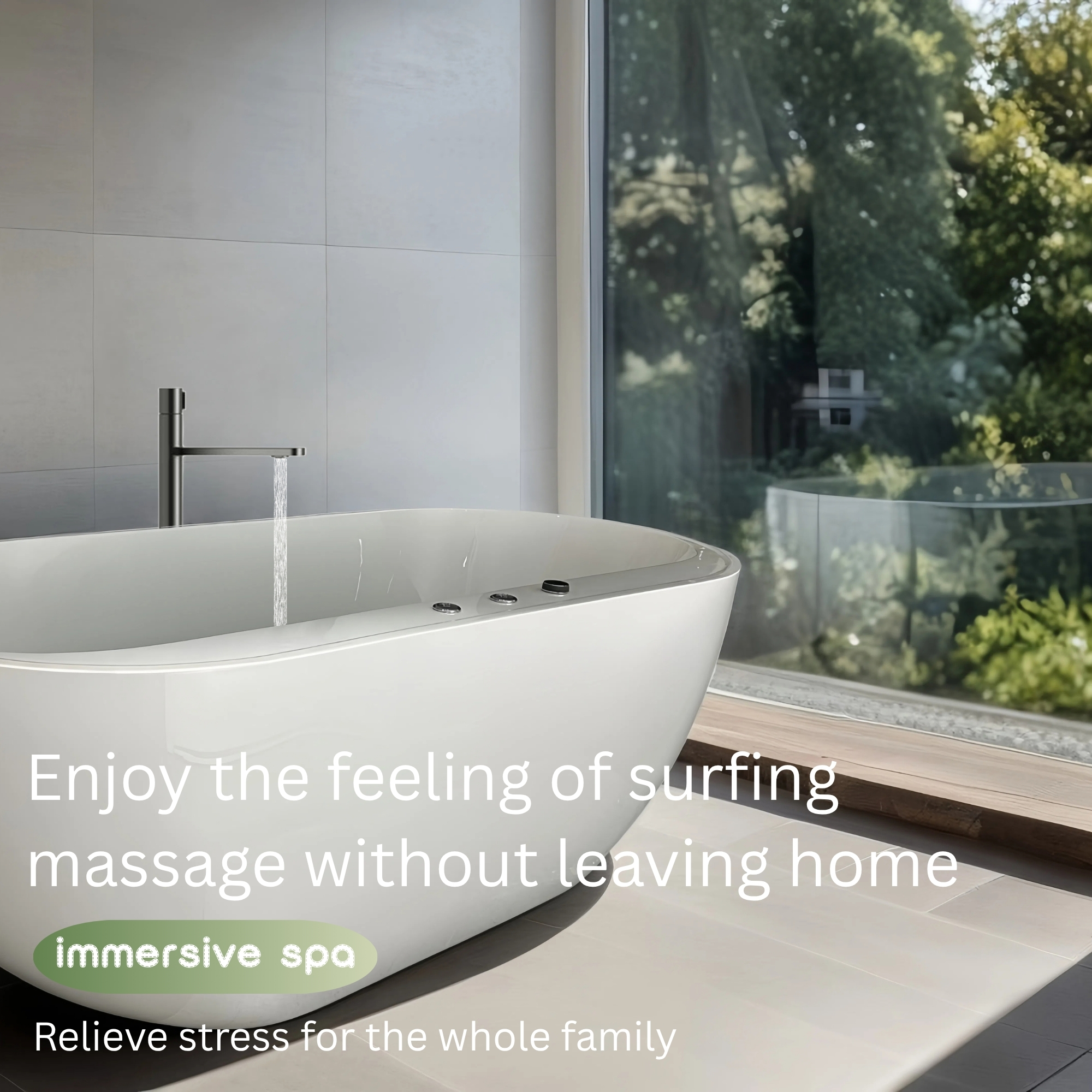 67" Whirlpool and Air Massage Bathtub with Adjustable Air Blower, 6 Hydro Jets & 8 Bubble Jets