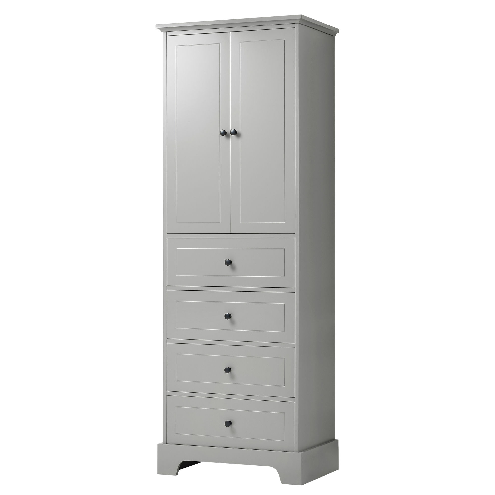 Bathroom Storage Cabinet with Drawers & Adjustable Shelves
