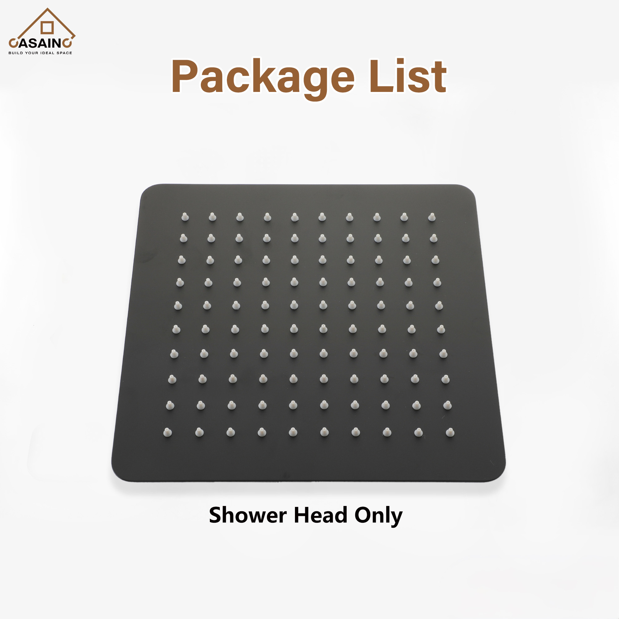 10"/12" Rain Shower Head Stainless Steel Square Showerhead