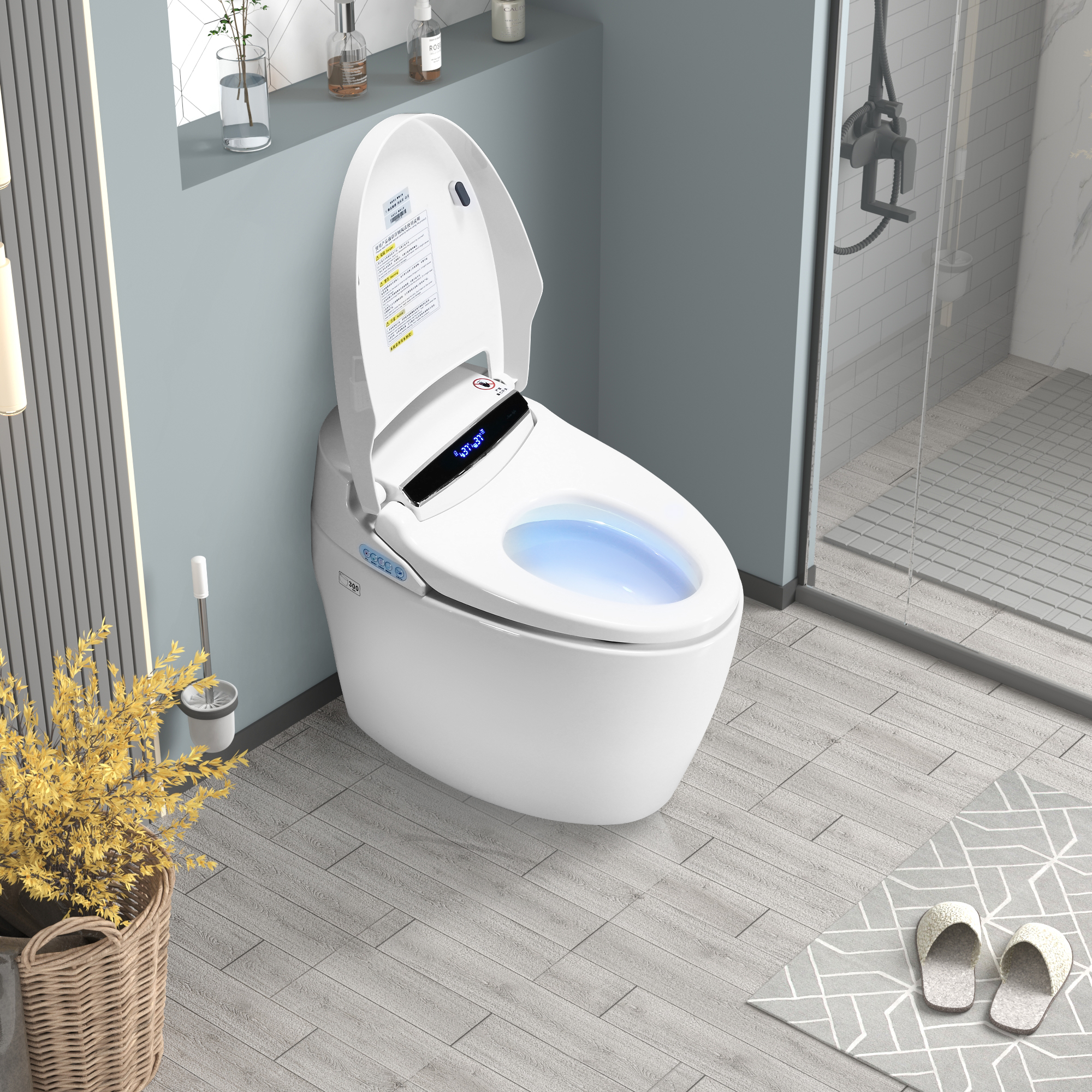 Advanced Smart Toilet with Heated Seat, Warm Bidet & Dryer