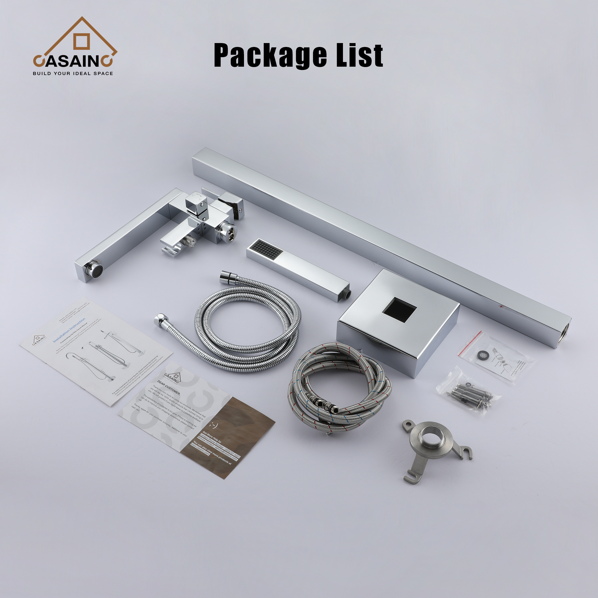 CASAINC Bathroom Tub Filler with Hand Shower in Brushed Nickel and More