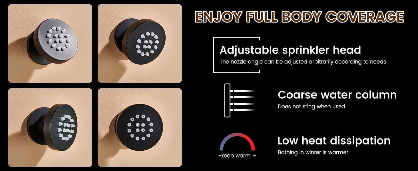 Shower System with Body Jets