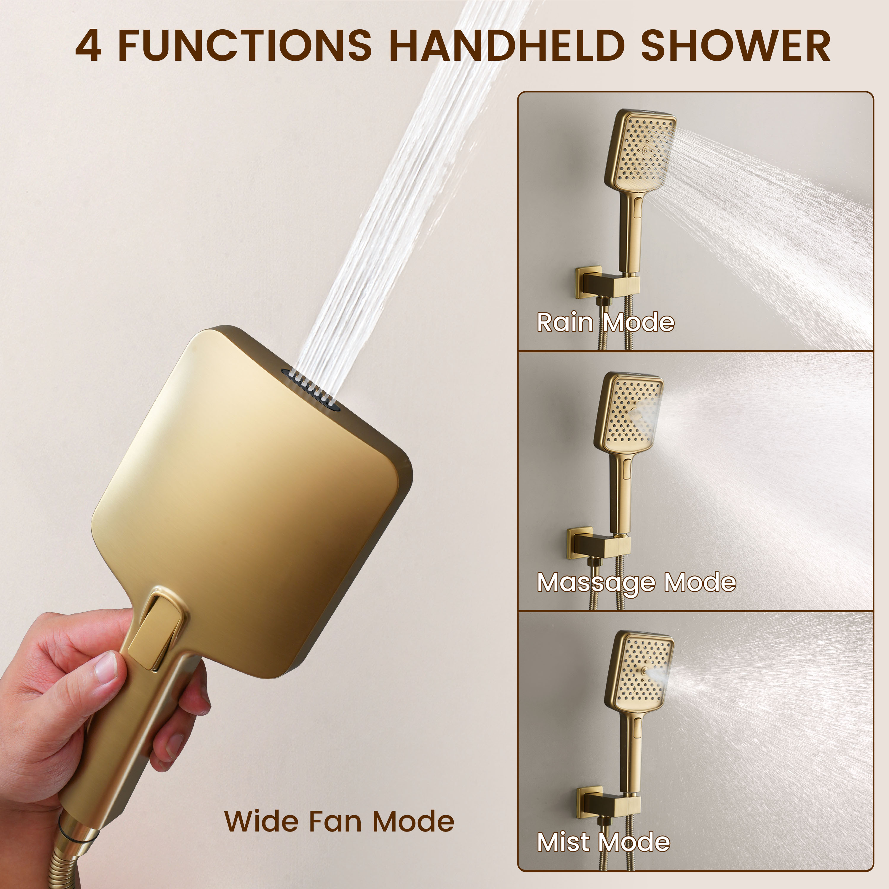 12-inch Dual Shower System with 4-Function Handheld Shower
