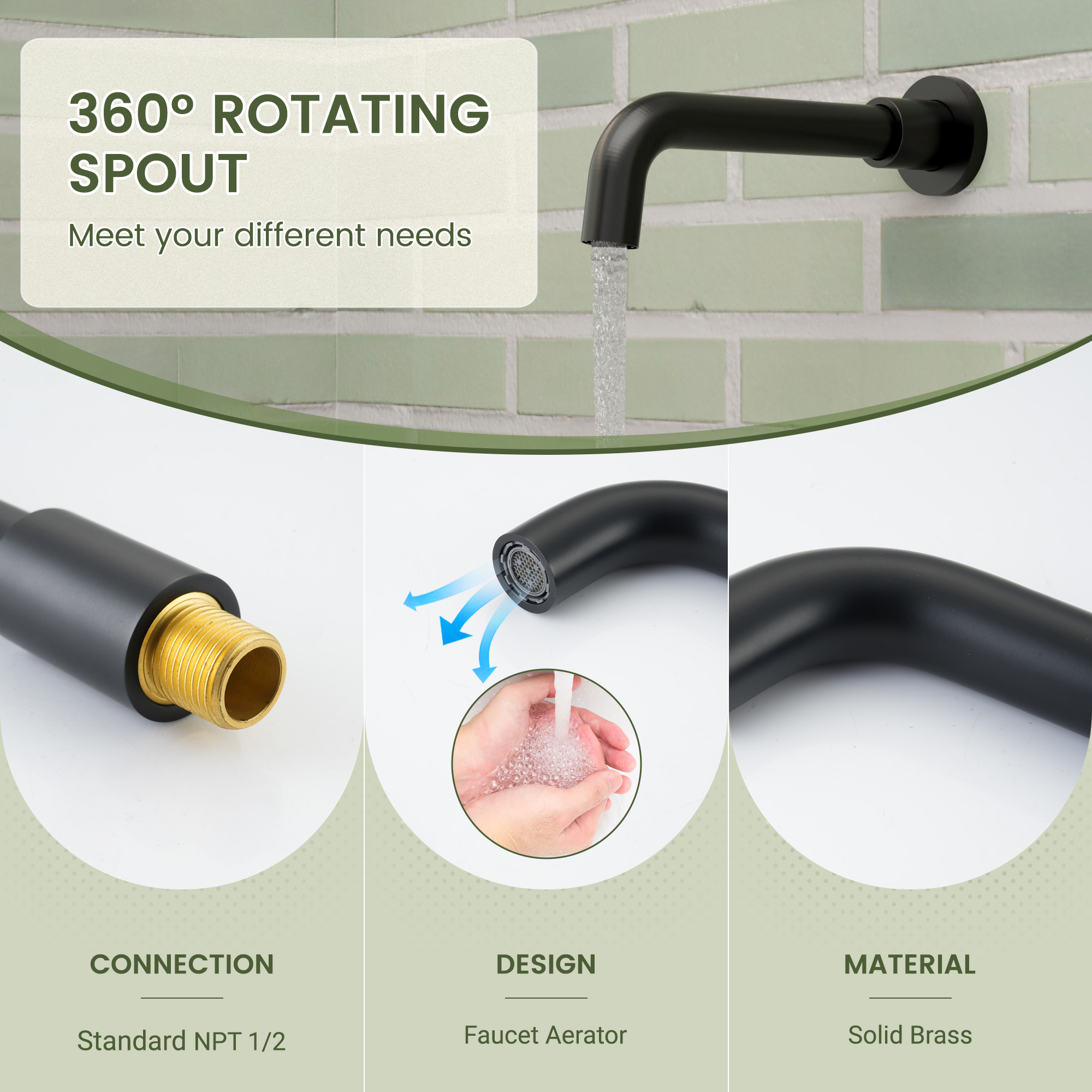10-inch 4-Function Wall-Mounted Dual Shower System with Tub Filler