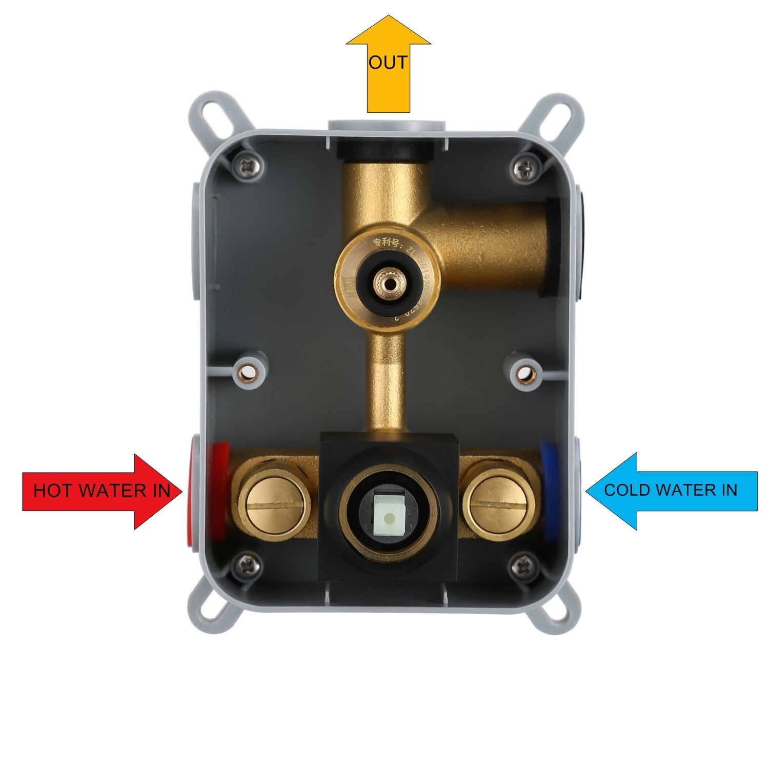 12*8 inch Wall Mounted Shower System with 3-Spray Hand Shower