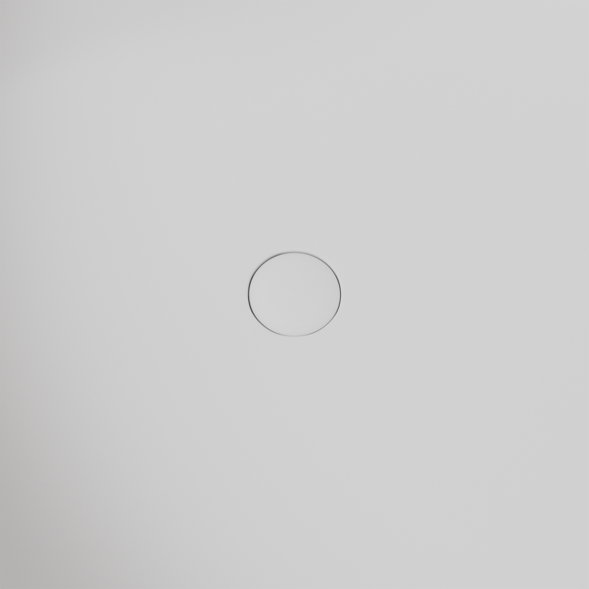 49" Scandinavian Round Solid Surface Freestanding Bathtub, Matte White