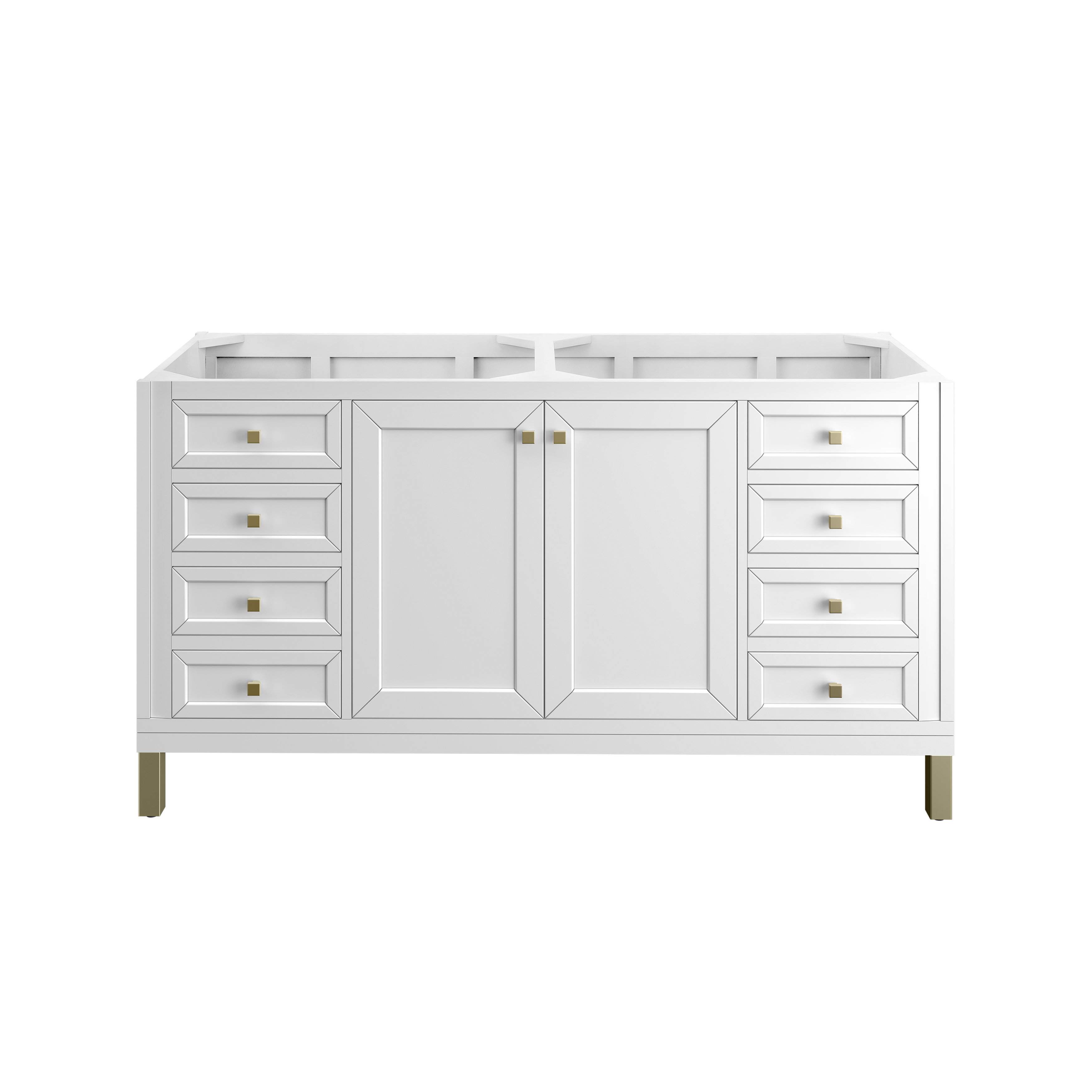 James Martin Chicago 60" Double Vanity Cabinet with Double Doors, Drawers & Adjustable Shelves