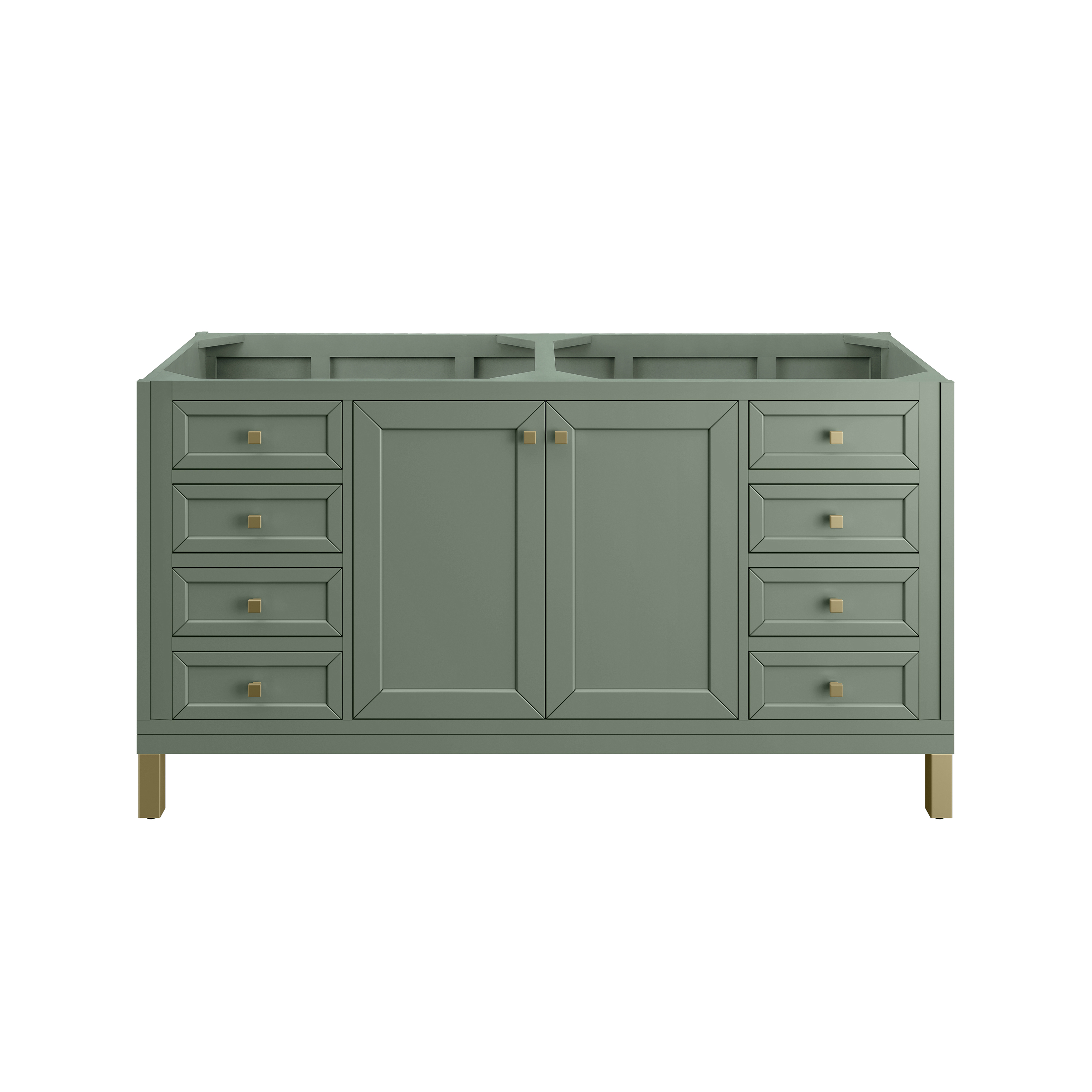 James Martin Chicago 60" Double Vanity Cabinet with Double Doors, Drawers & Adjustable Shelves