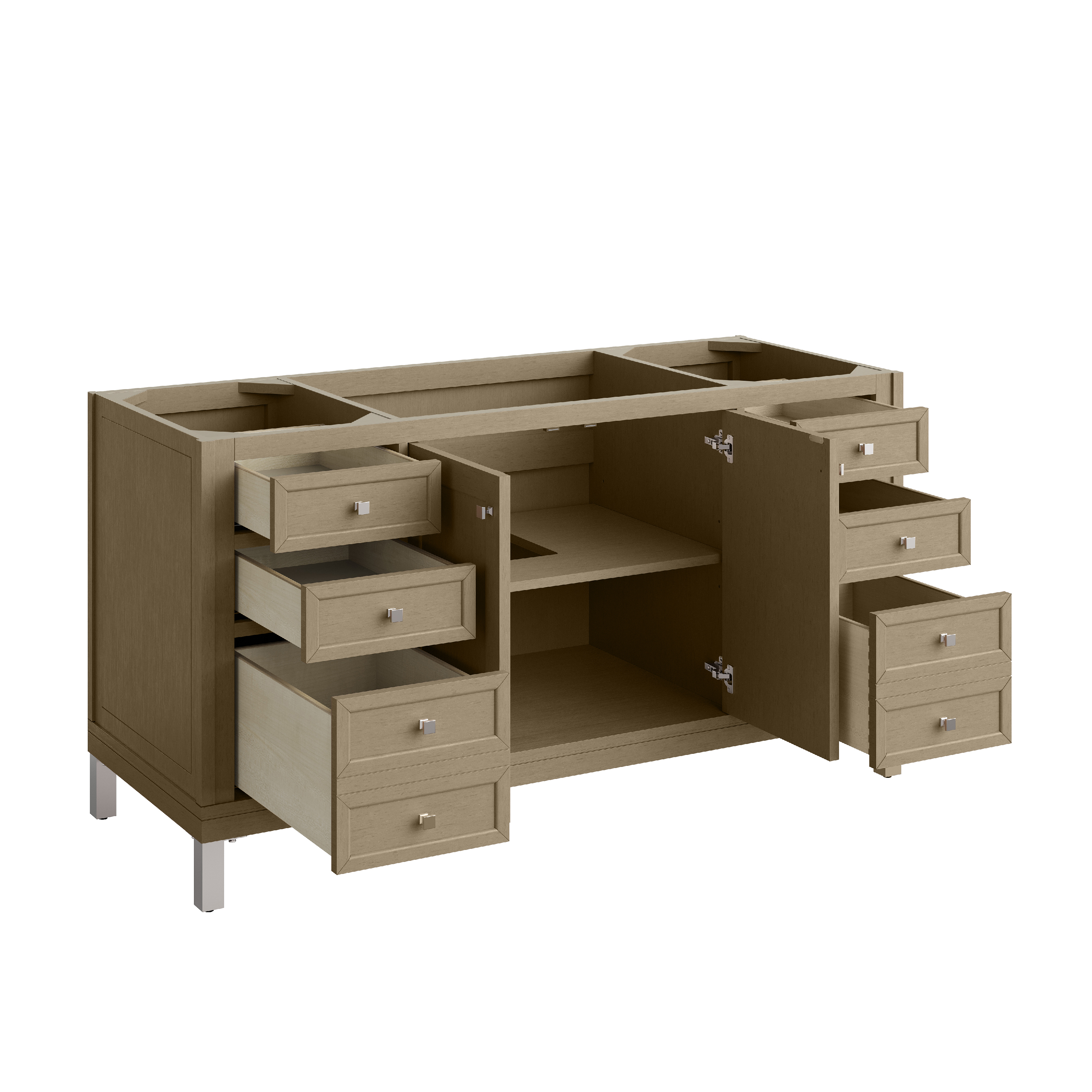 James Martin Chicago 60" Single Vanity Cabinet with Doors, Drawers & Adjustable Shelves