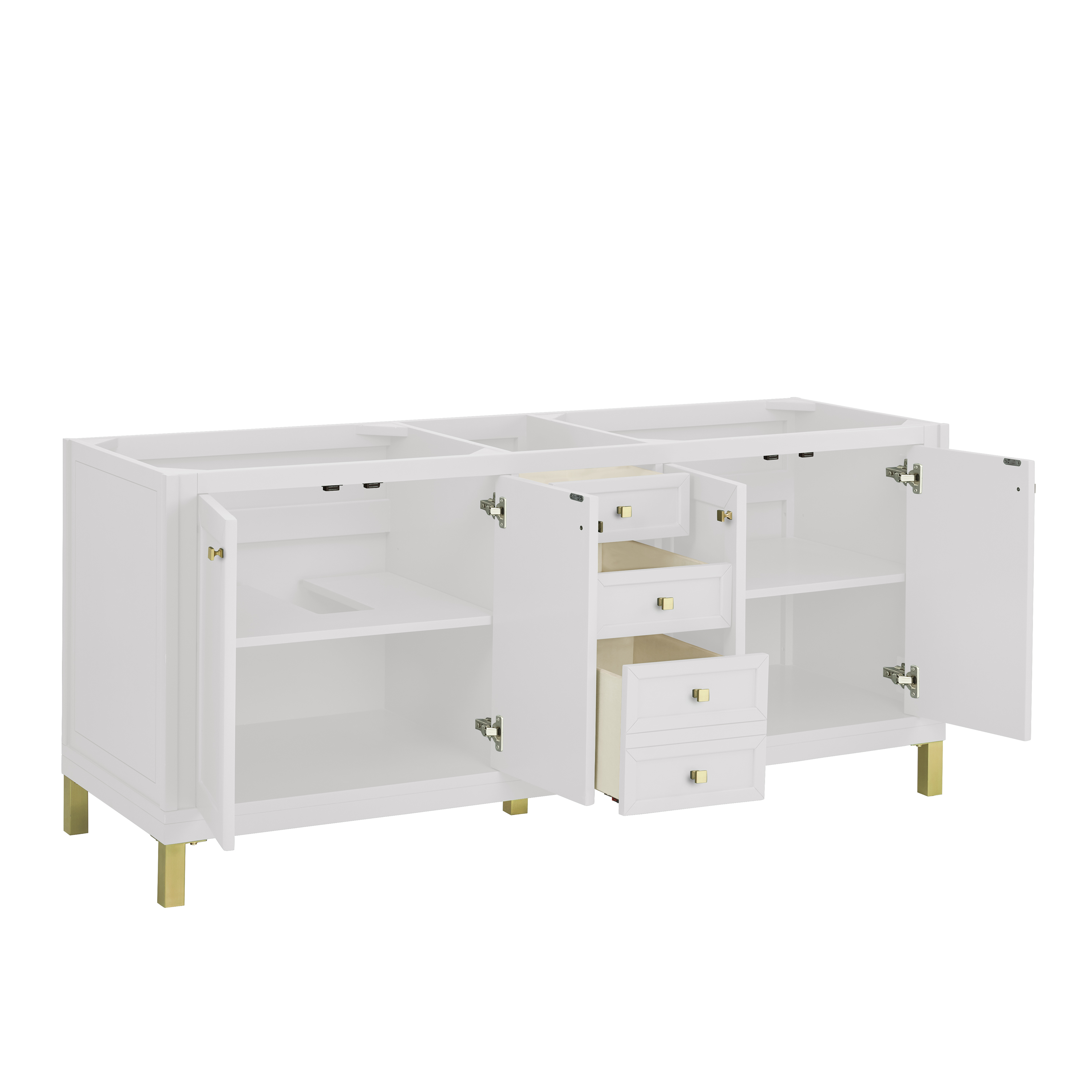 James Martin Chicago 72" Double Vanity Cabinet with Double Doors, Drawers & Adjustable Shelves