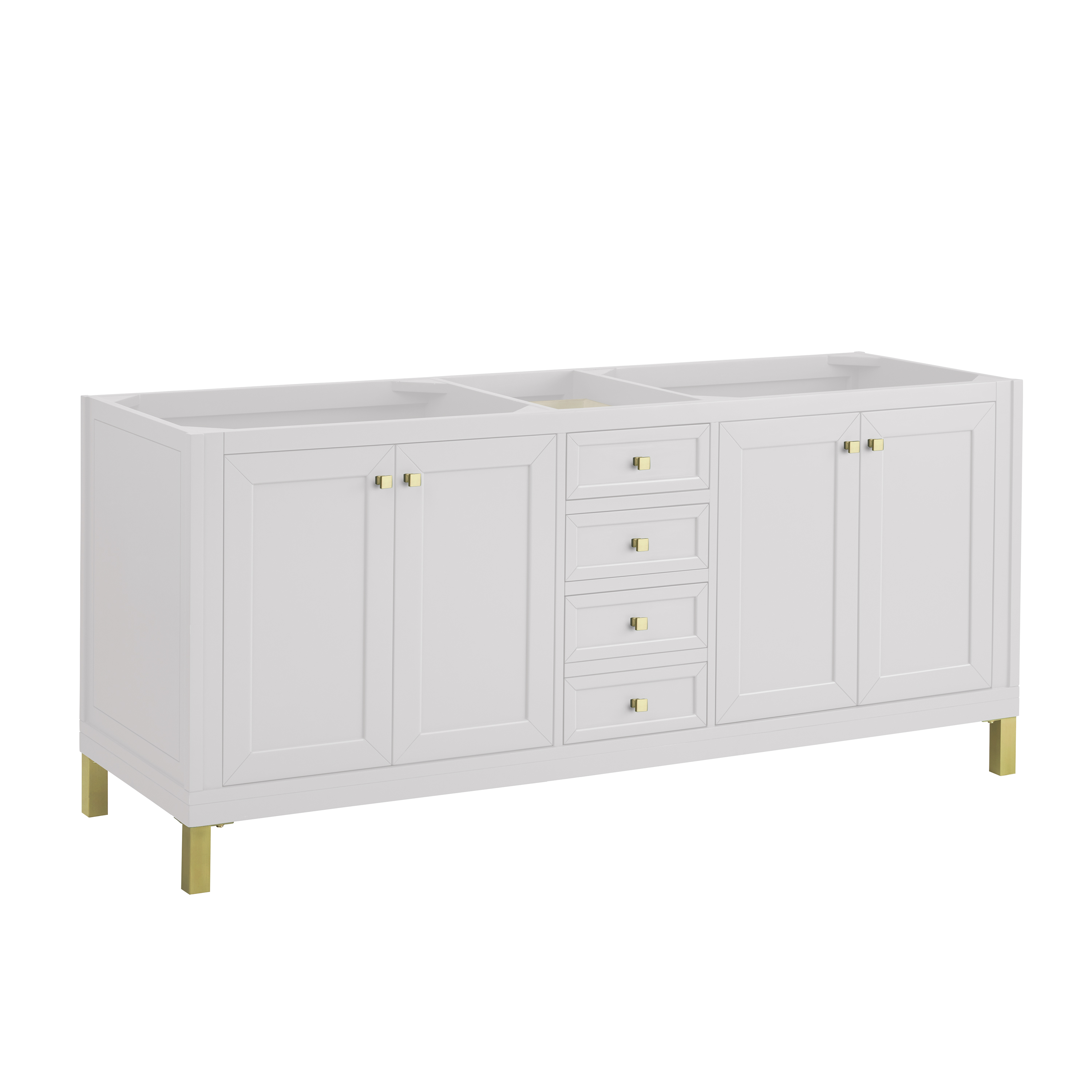 James Martin Chicago 72" Double Vanity Cabinet with Double Doors, Drawers & Adjustable Shelves