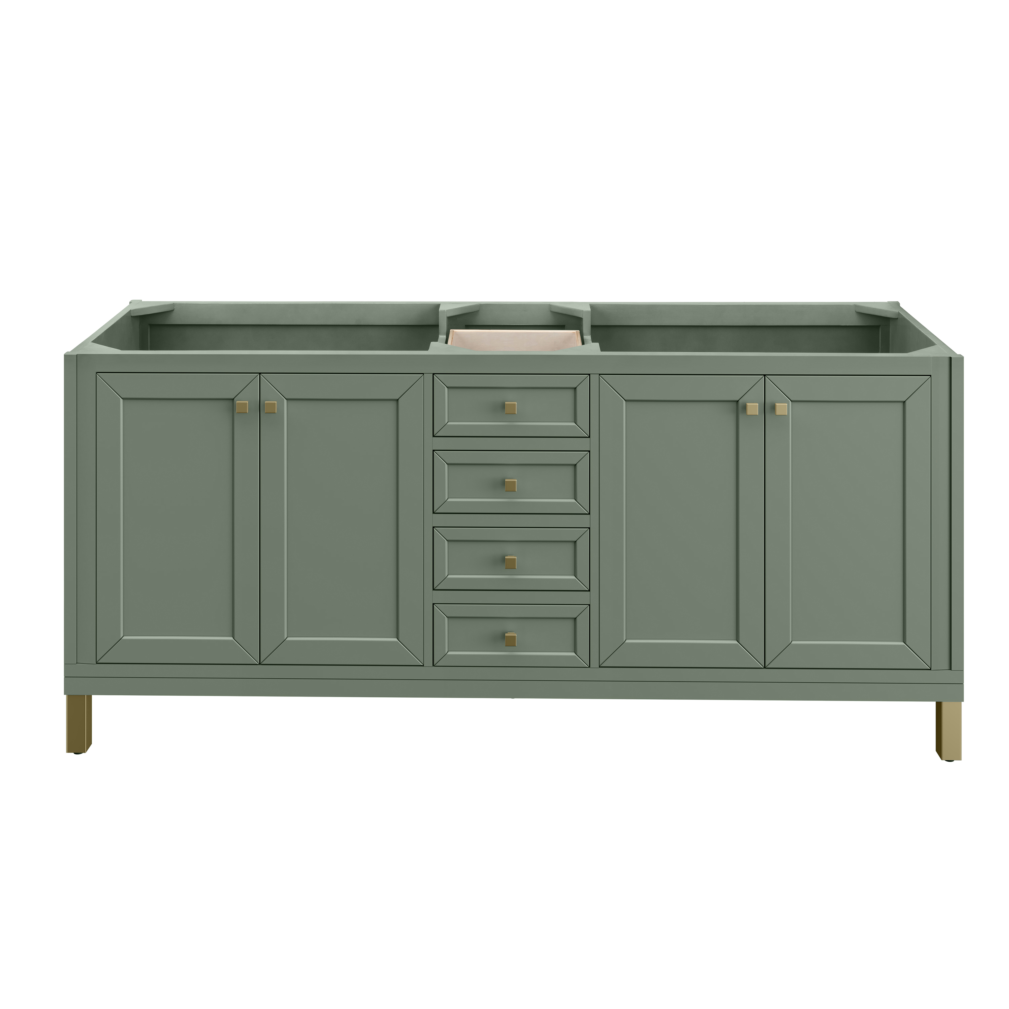James Martin Chicago 72" Double Vanity Cabinet with Double Doors, Drawers & Adjustable Shelves