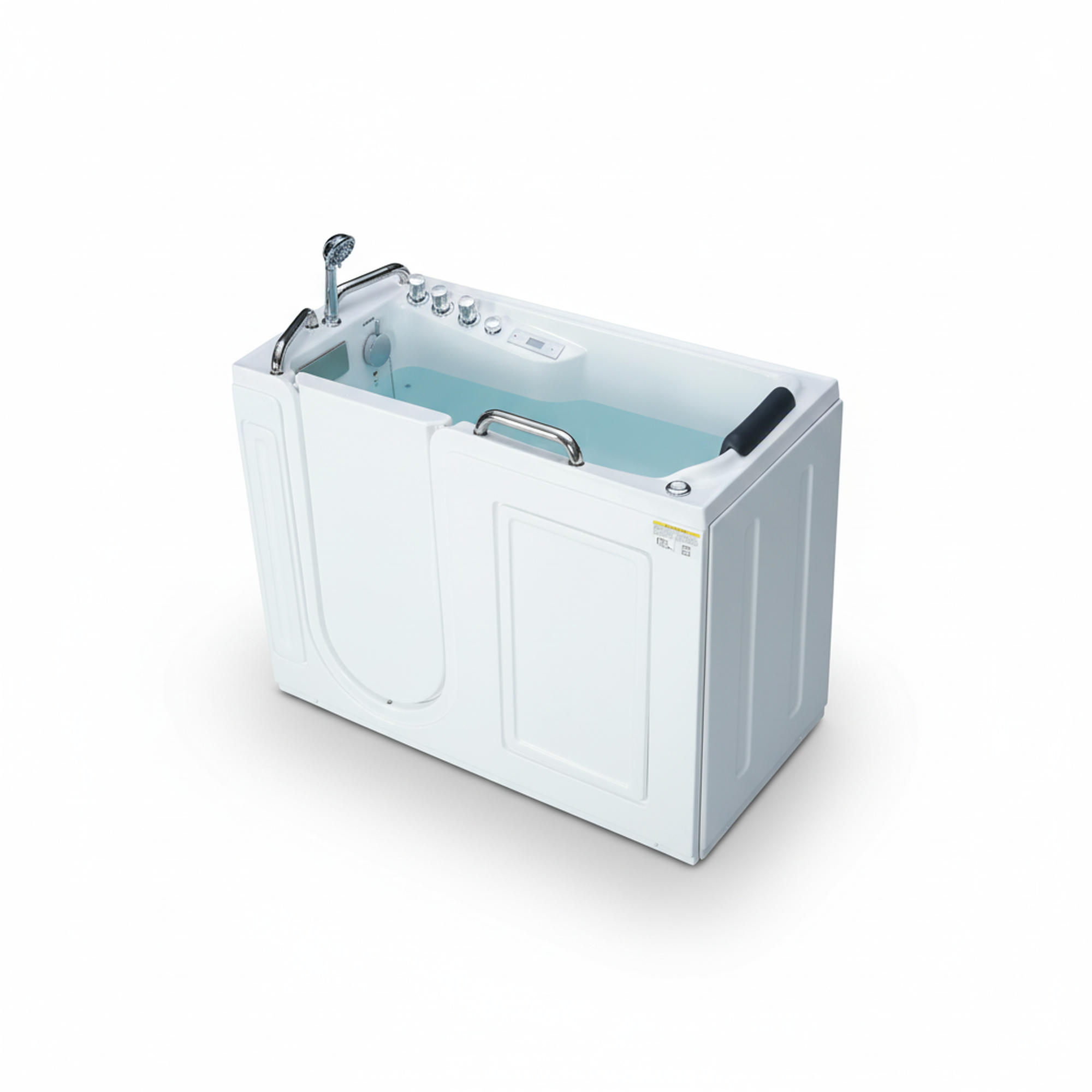 52" Walk-In Whirlpool Bathtub with Hydro-Air Massage, Heater & Ozone Sanitization