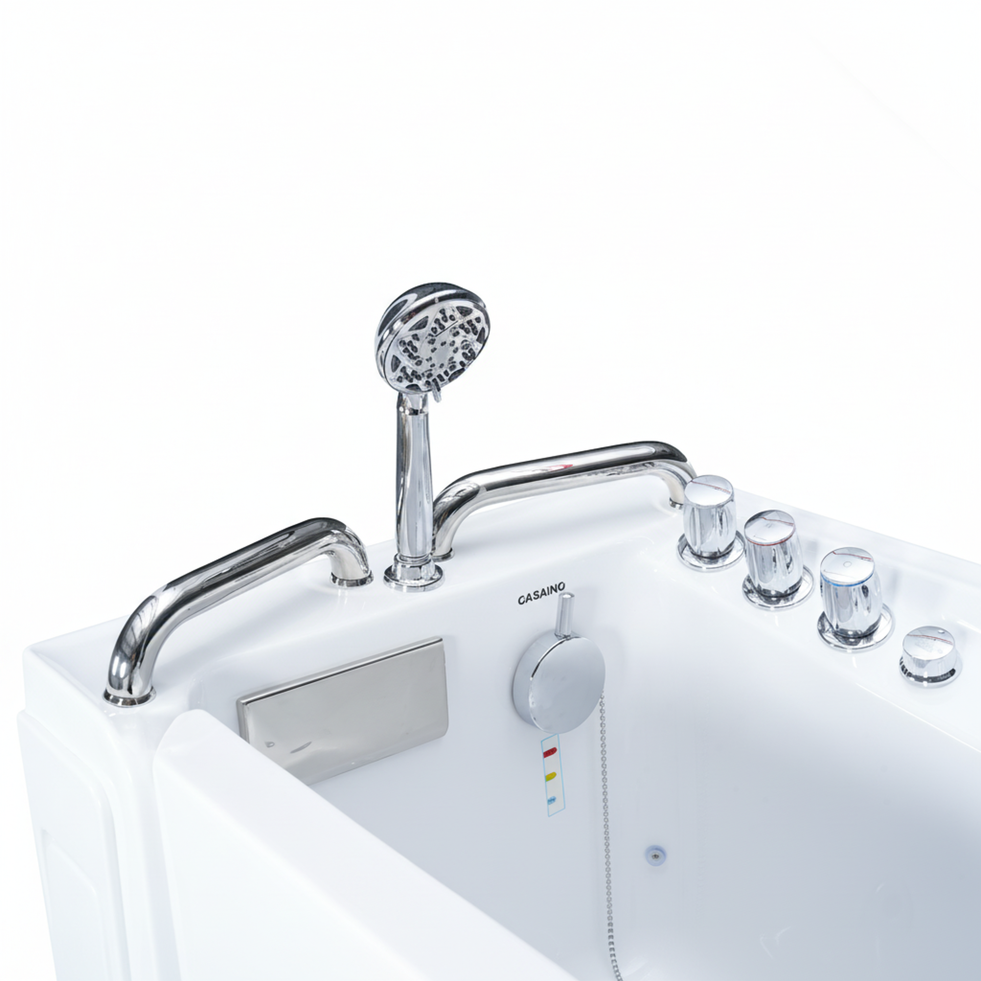 52" Walk-In Whirlpool Bathtub with Hydro-Air Massage, Heater & Ozone Sanitization