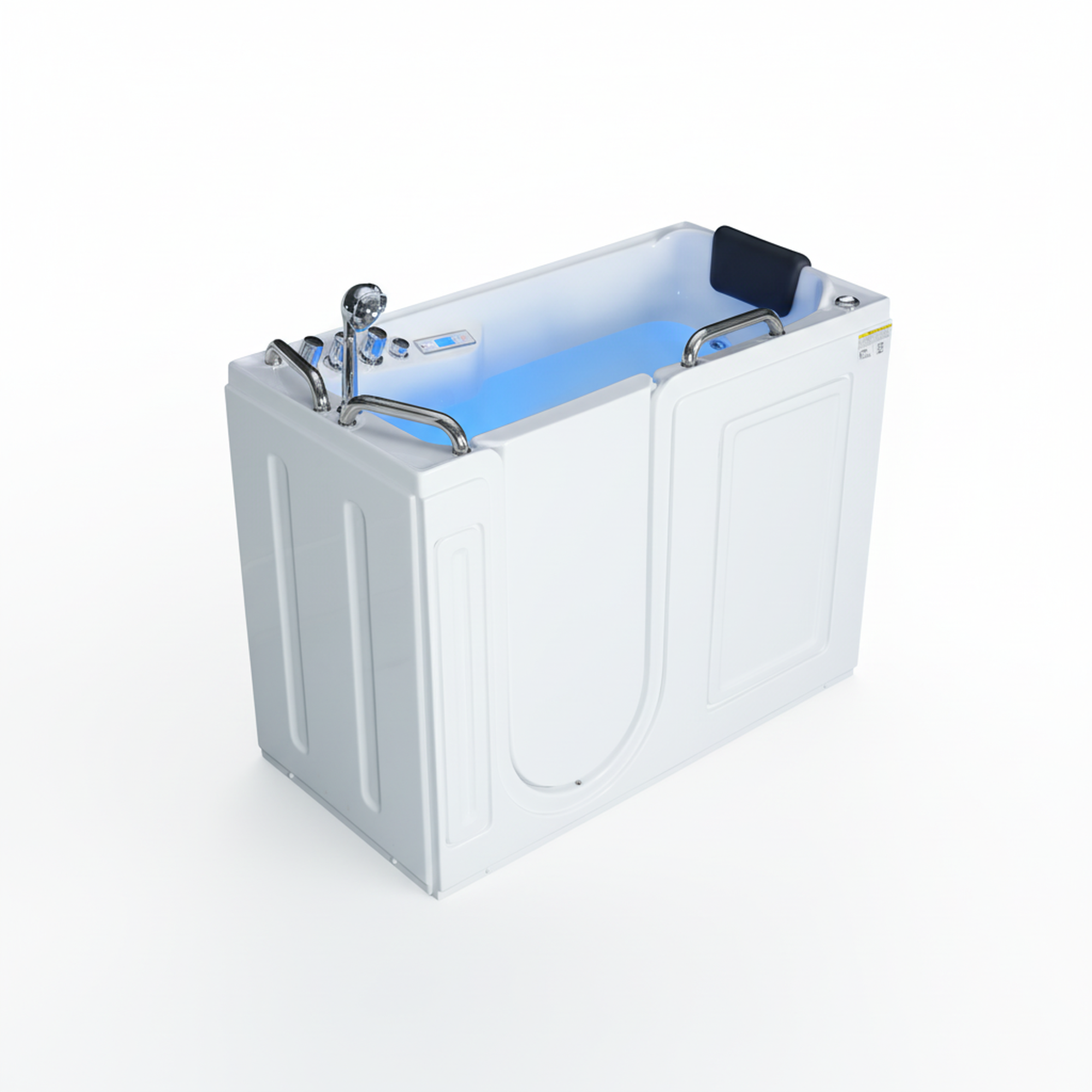 52" Walk-In Whirlpool Bathtub with Hydro-Air Massage, Heater & Ozone Sanitization