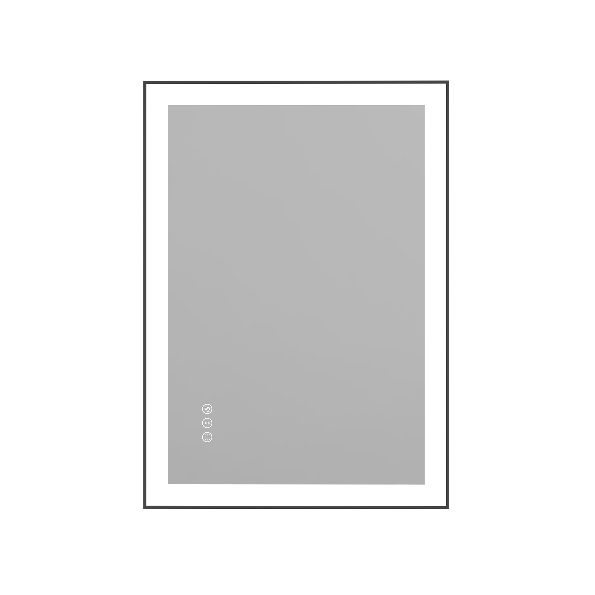 Tempered Glass LED Mirror with Aluminum Frame for Bathroom Vanity