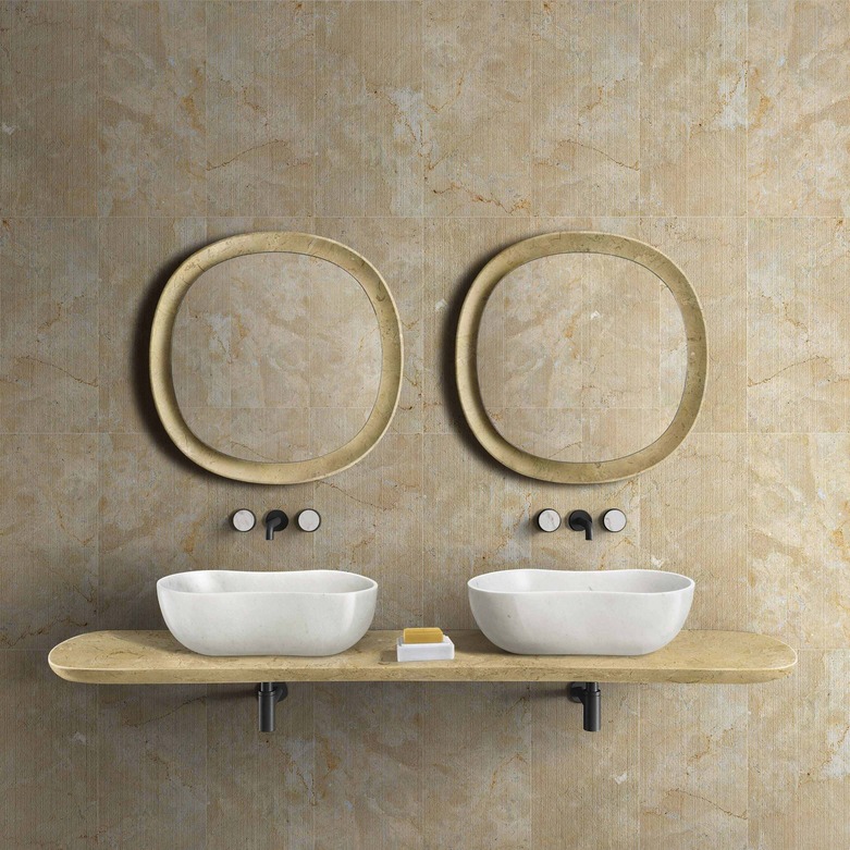 23.6” Genuine Natural Marble Vessel Sink – polished surface in Beige/White/Gray/Green