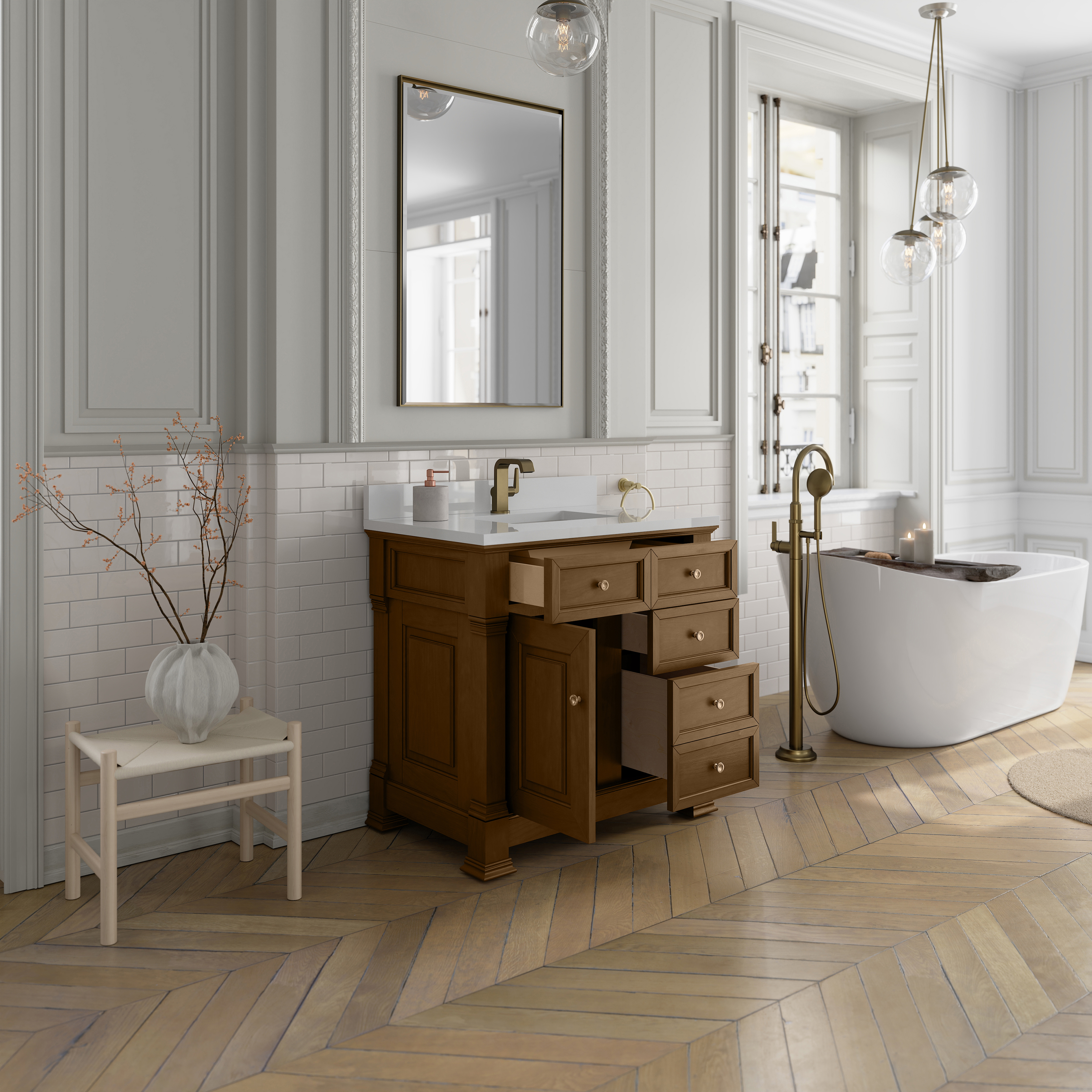 James Martin Brookfield 36" Single Door Vanity Cabinet with Cabinets & Shelves