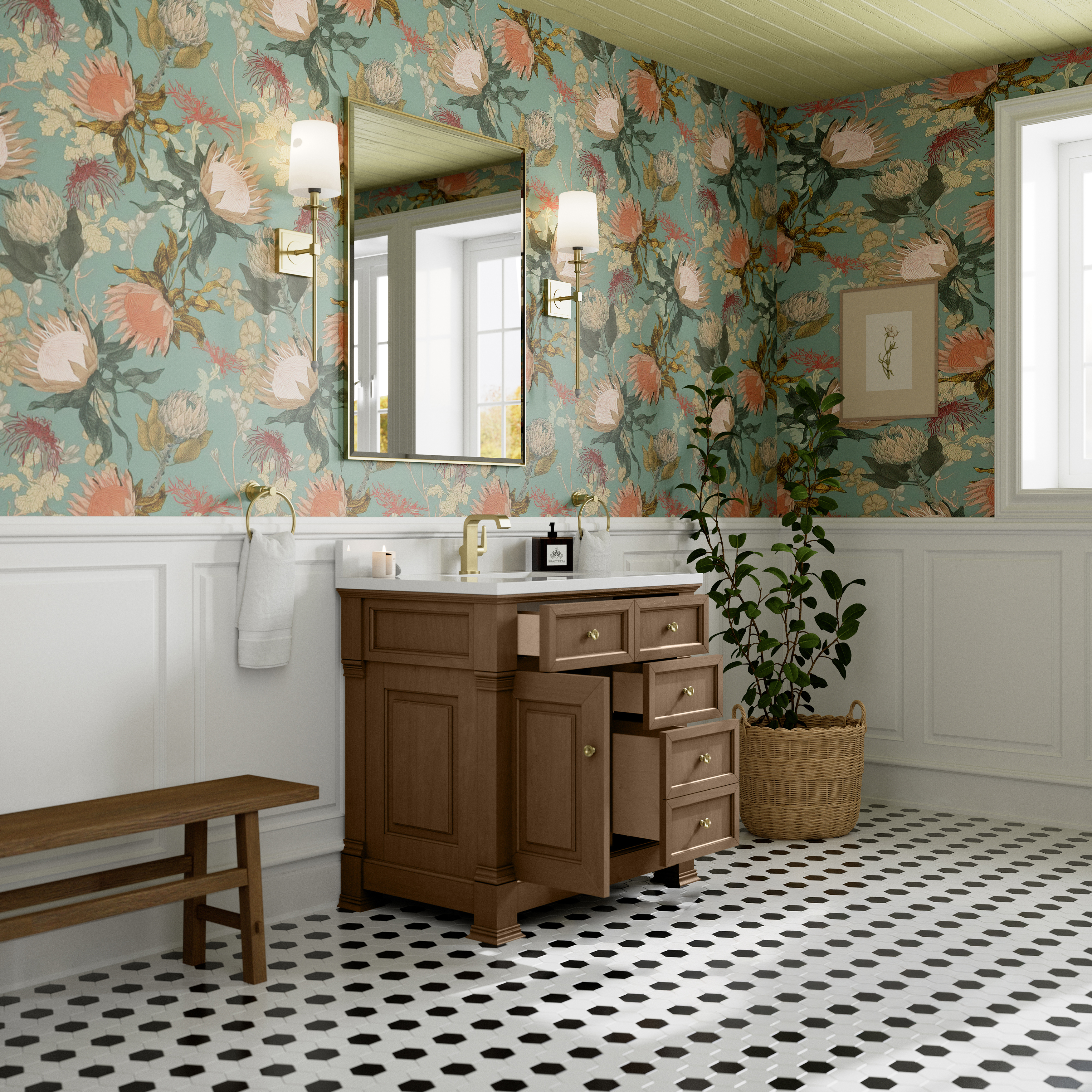 James Martin Brookfield 36" Single Door Vanity Cabinet with Cabinets & Shelves