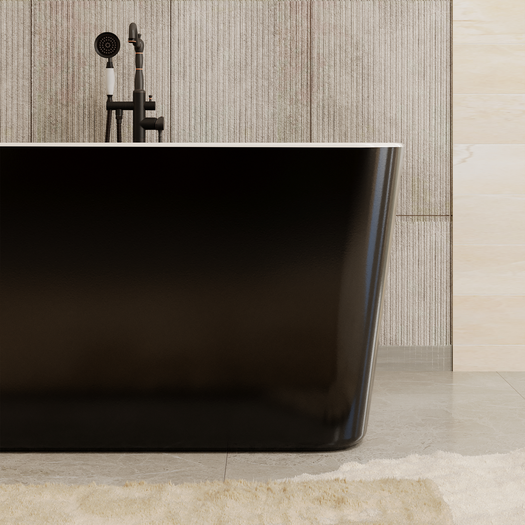 49" Acrylic Freestanding Japanese Soaking Hot Tub with Overflow and Drain