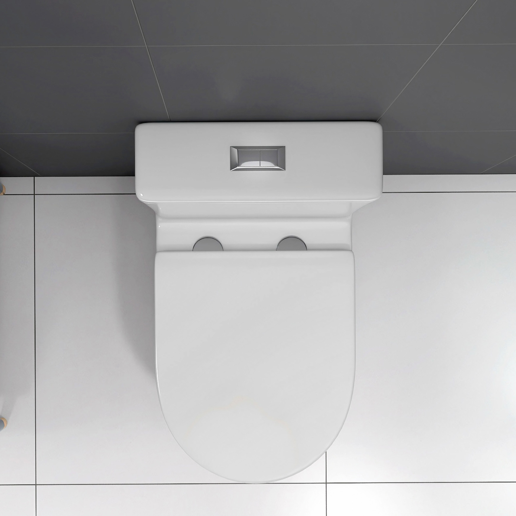 Compact One-Piece Toilet with Dual Flush & Quiet Soft Close Seat