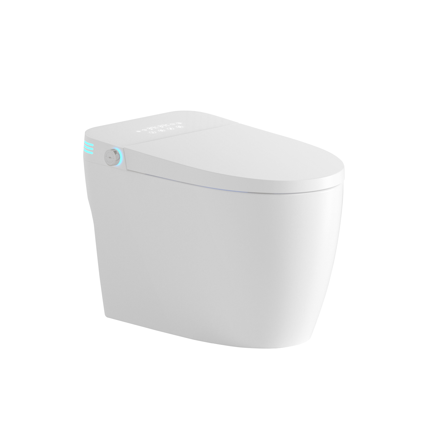 Modern Tankless Smart Toilet with Built-In Bidet Seat & Heated Seat