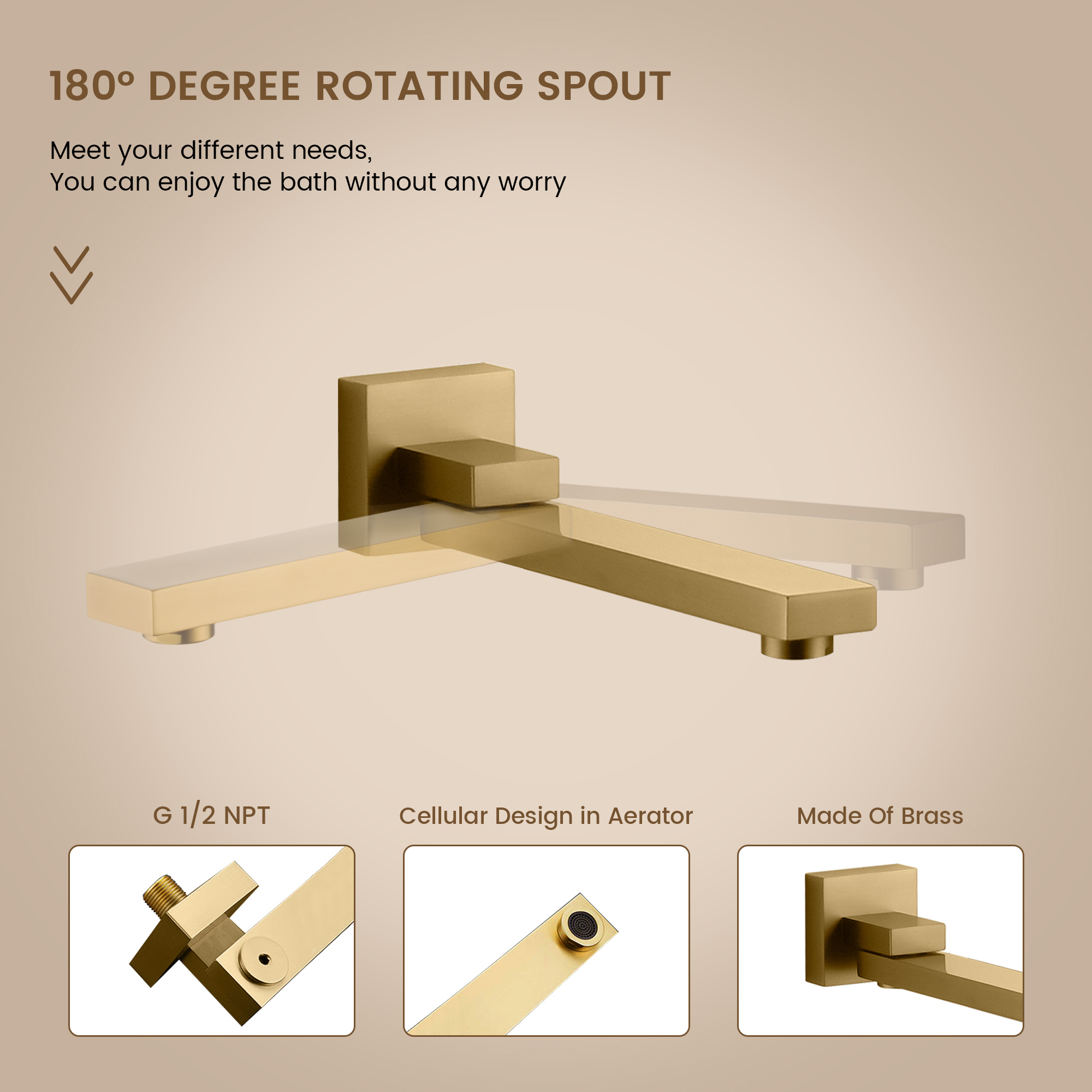 10" Wall Mounted Dual Shower Head Rain Shower System with Tub Spout