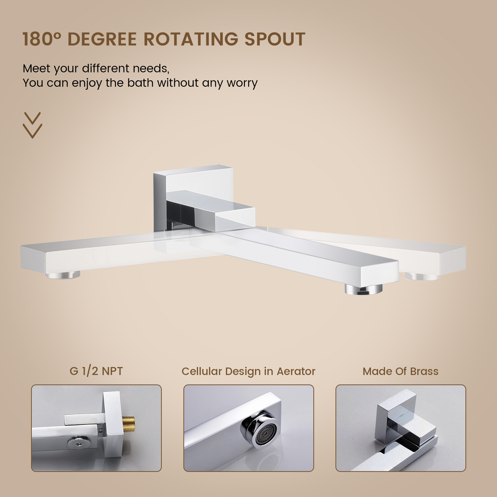 10" Wall Mounted Dual Shower Head Rain Shower System with Tub Spout