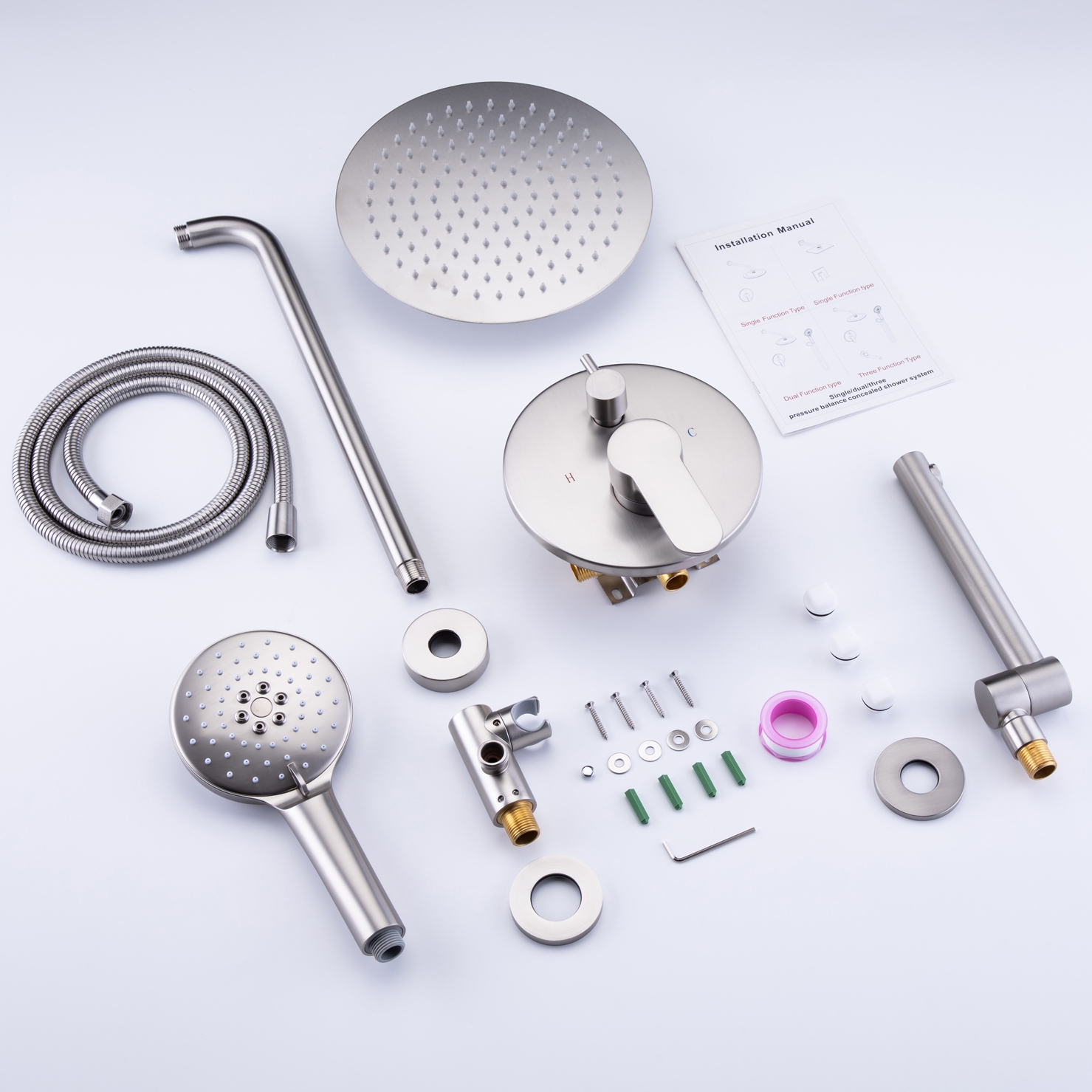 10-inch Shower System with Handheld Shower and Tub Spout