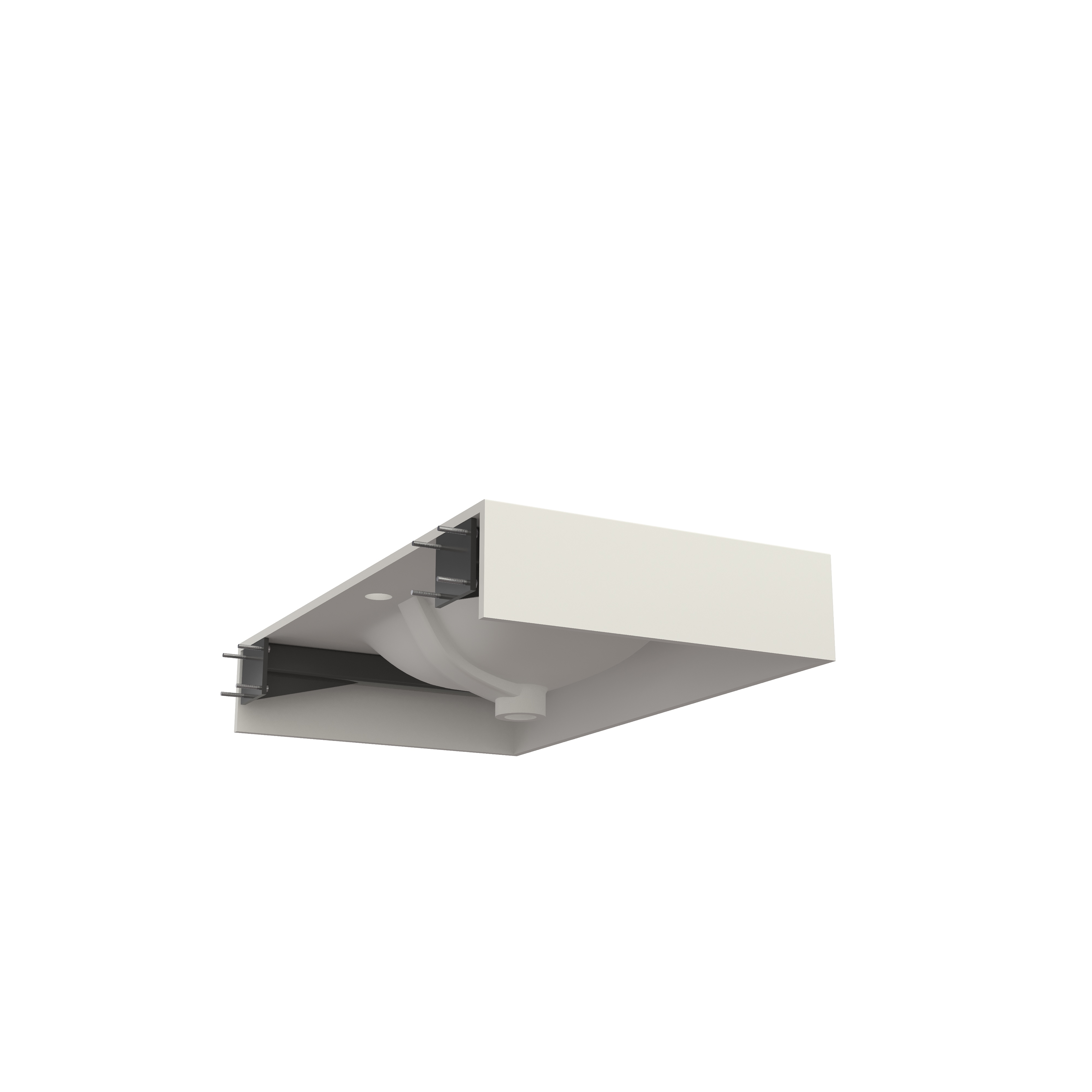 32 in. Solid Surface Wall-Mounted Basin Sink with Single Faucet Hole