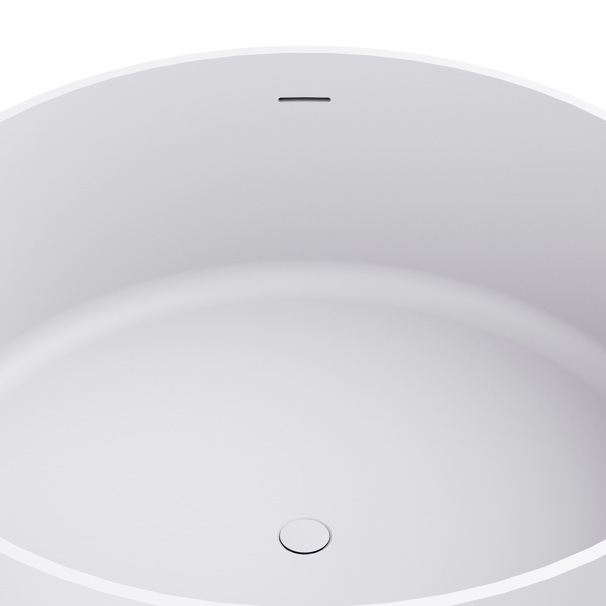 49" Round Solid Surface Freestanding Soaking Bathtub for Family Relaxation