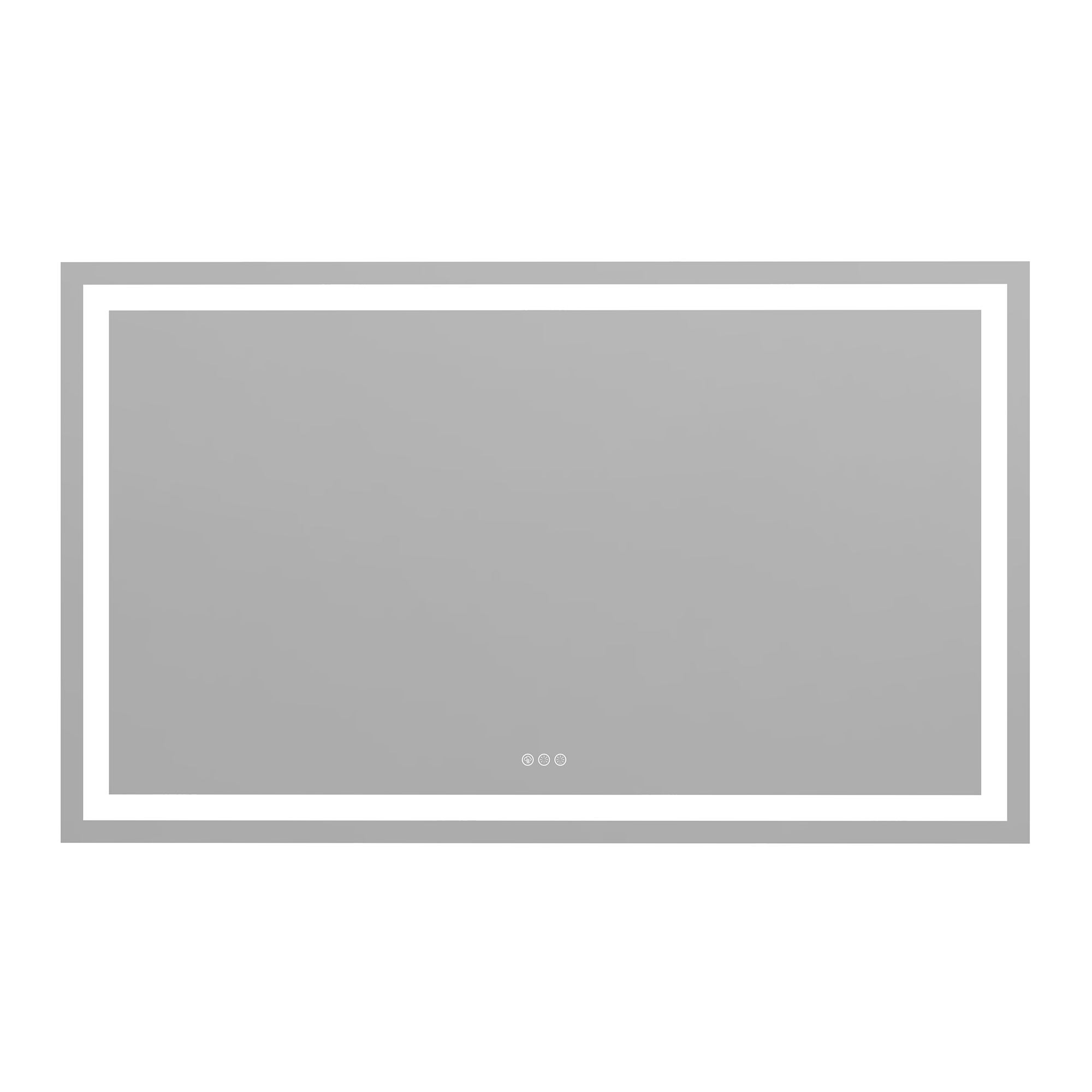 Tempered RGB LED Bathroom Mirror with Smart Controls & Anti-Fog