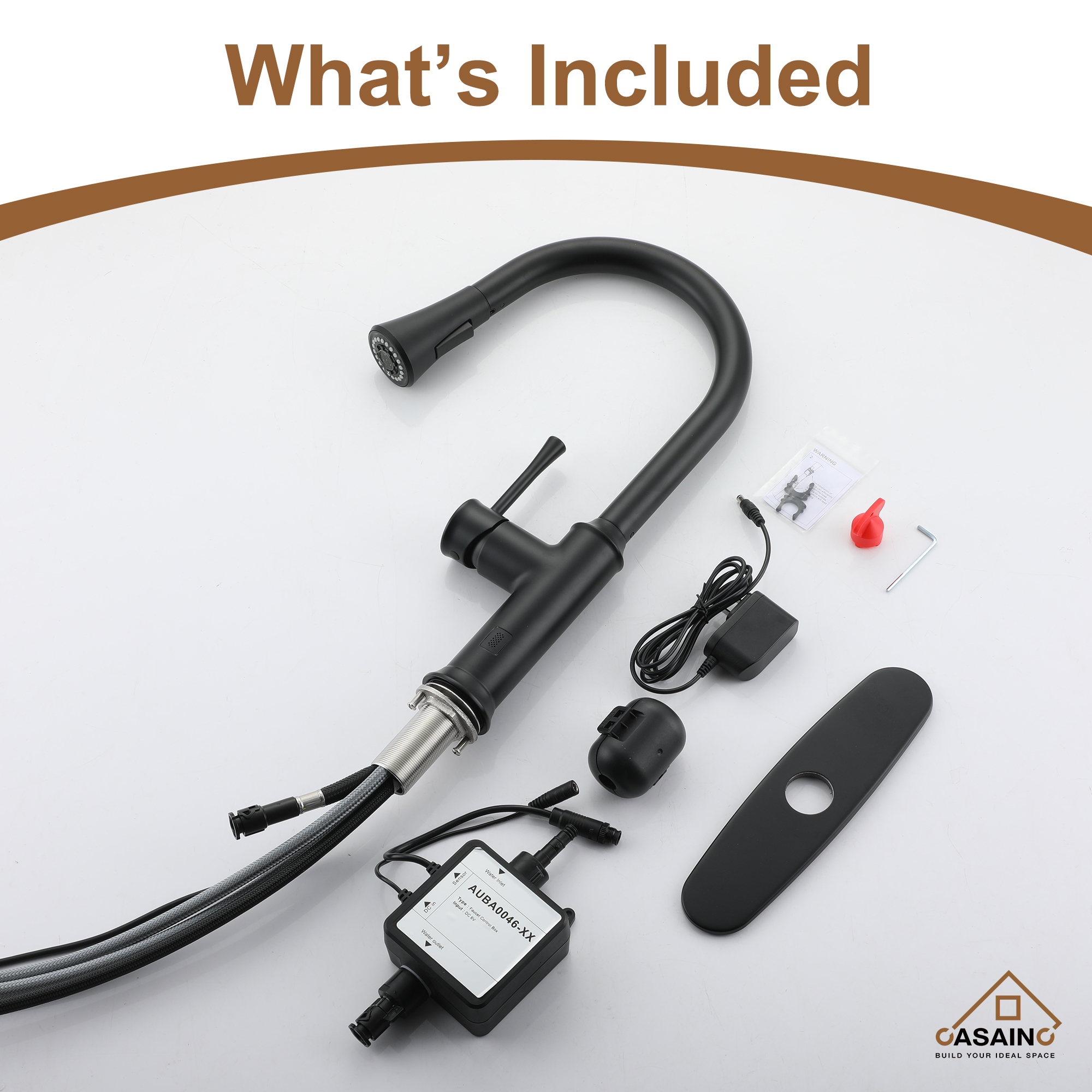 Smart Voice-Controlled Kitchen Faucet with Pull Down Sprayer and Touchless Technology