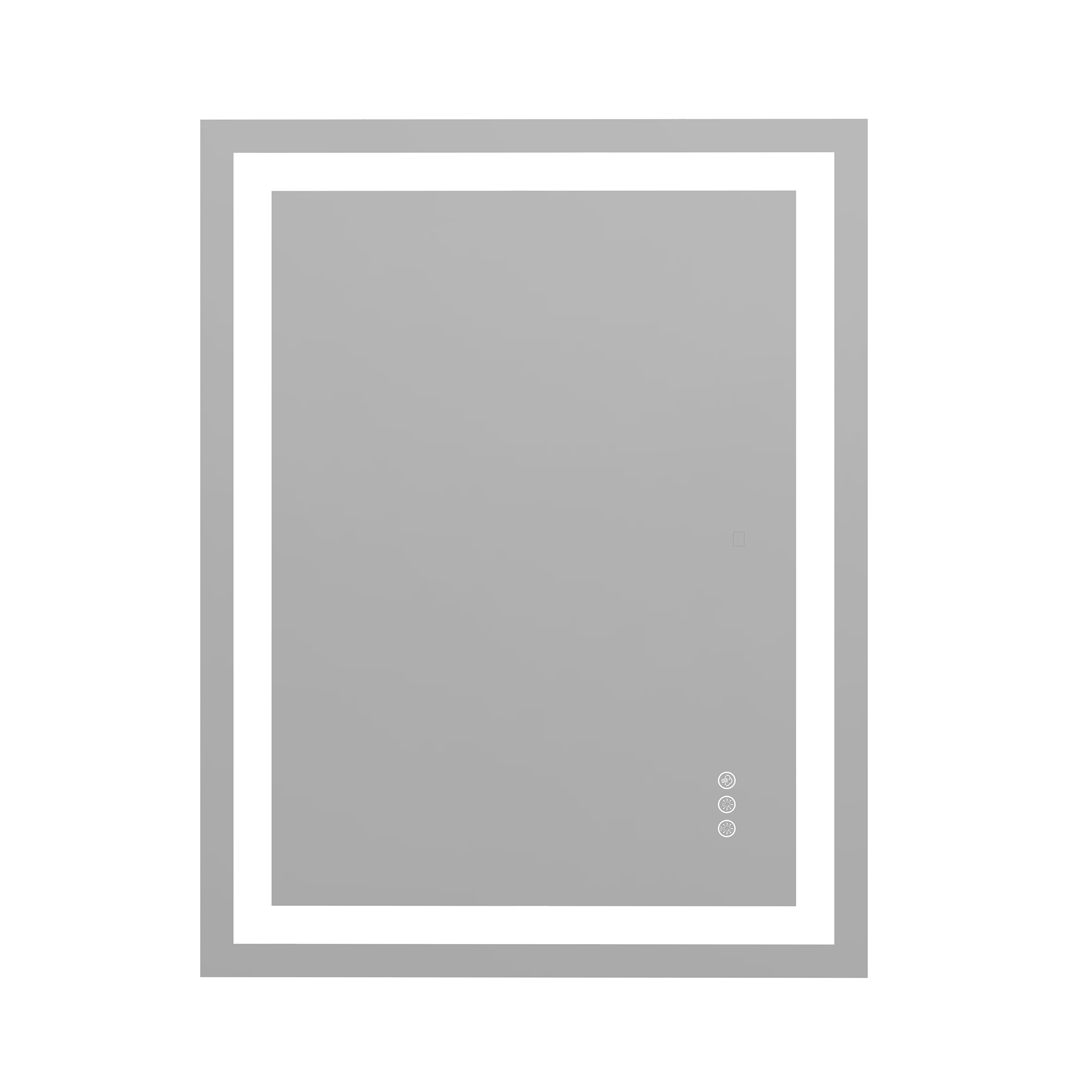 Tempered RGB LED Bathroom Mirror with Smart Controls & Anti-Fog