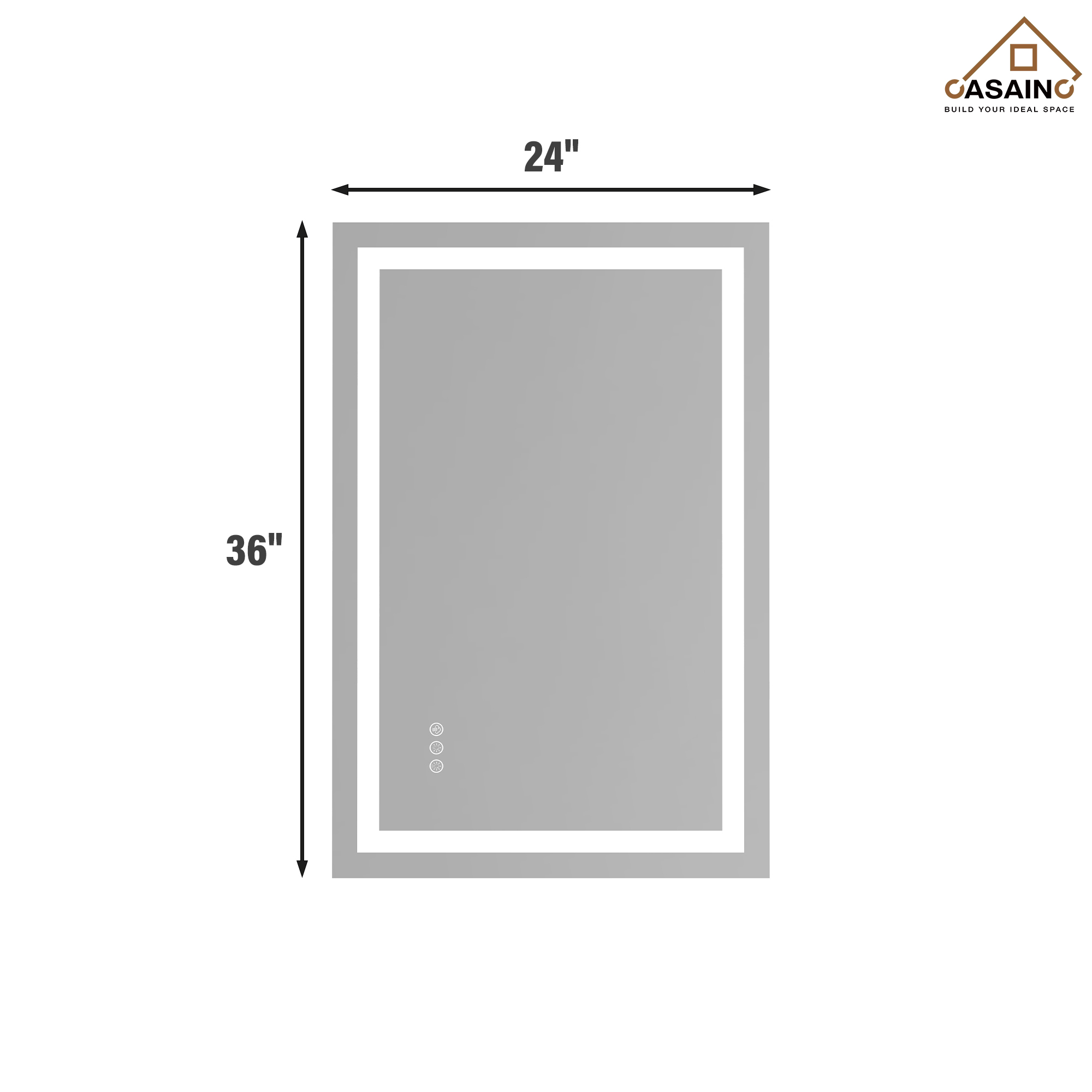 Tempered RGB LED Bathroom Mirror with Smart Controls & Anti-Fog