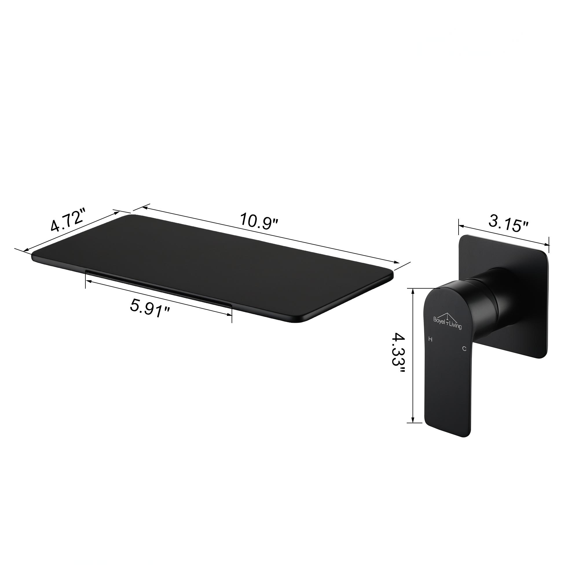 Wall Mounted Single Handle Solid Brass Lavatory Bathroom Faucet with Rough-In Valve