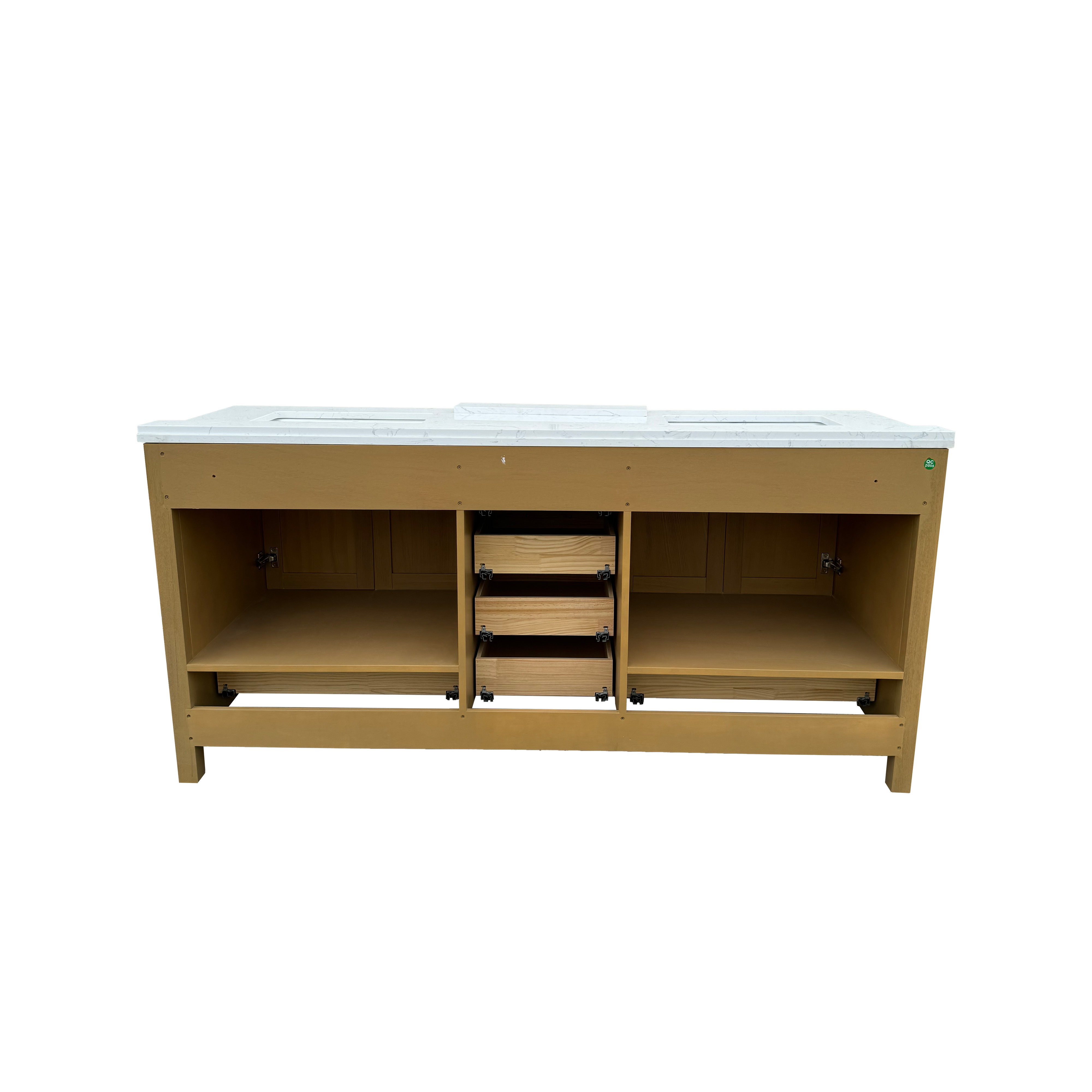 42"/55"/60"/72"/84" Warm Oak Freestanding Bathroom Vanity with Solid Wood Construction