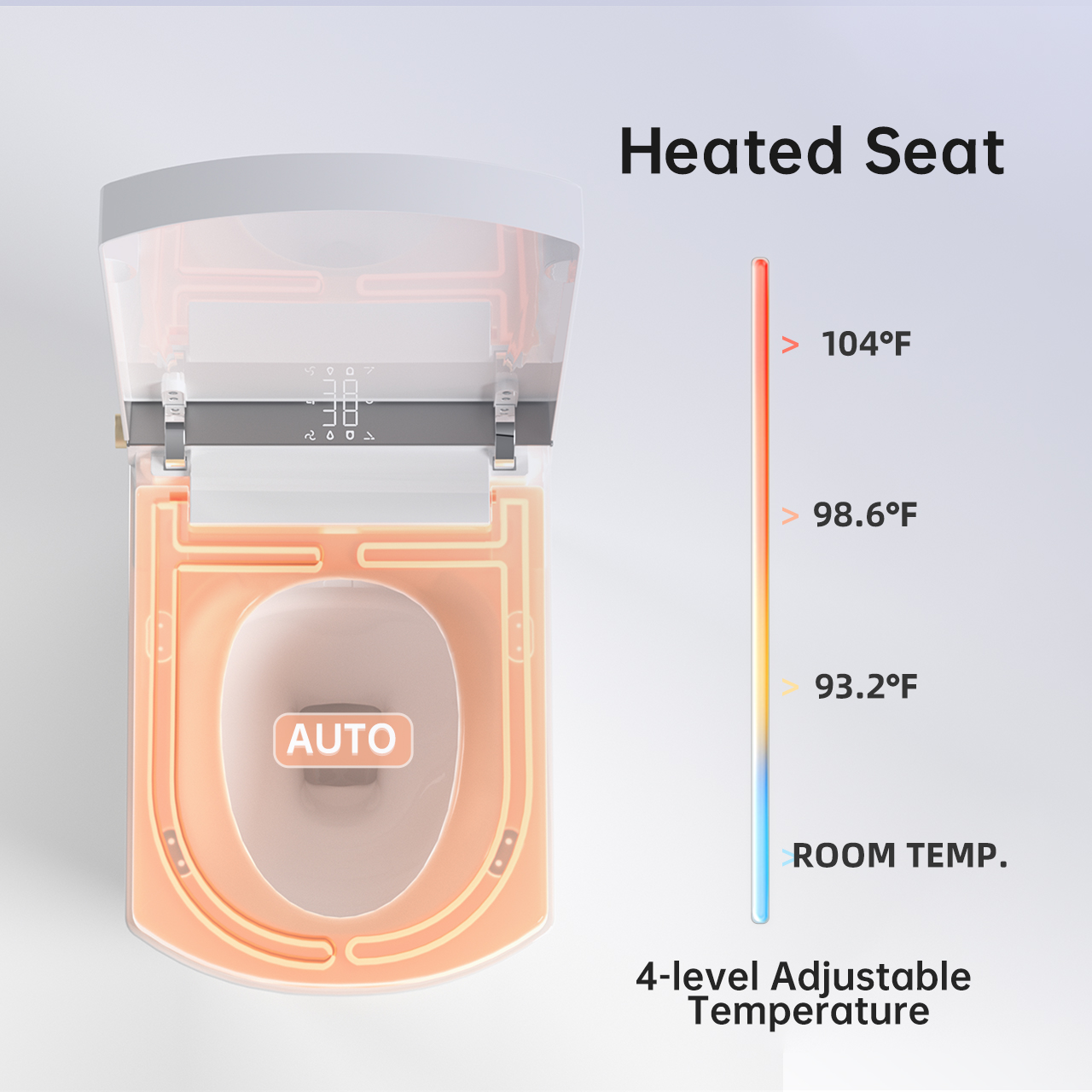 Luxury Smart Bidet Toilet with Built-in Tank, Voice Control & Self-Cleaning Nozzle