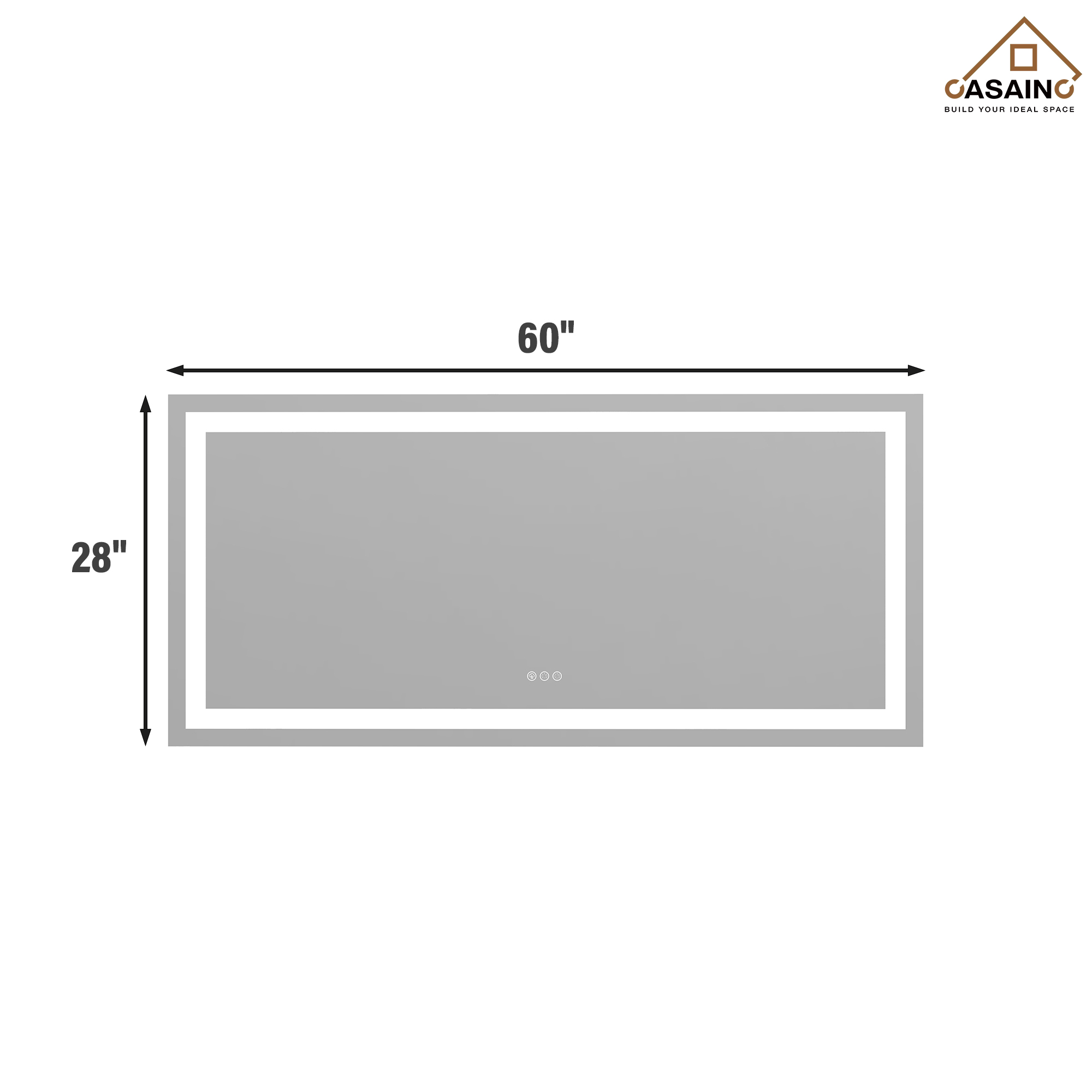 Tempered RGB LED Bathroom Mirror with Smart Controls & Anti-Fog