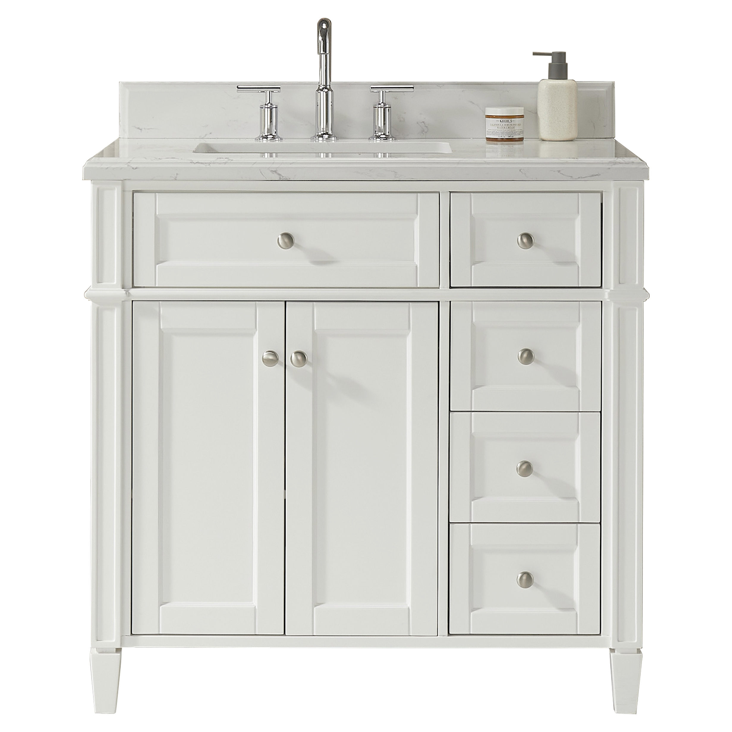 Fully Assembled 18"-60" Freestanding Bathroom Vanity with Integrated Top
