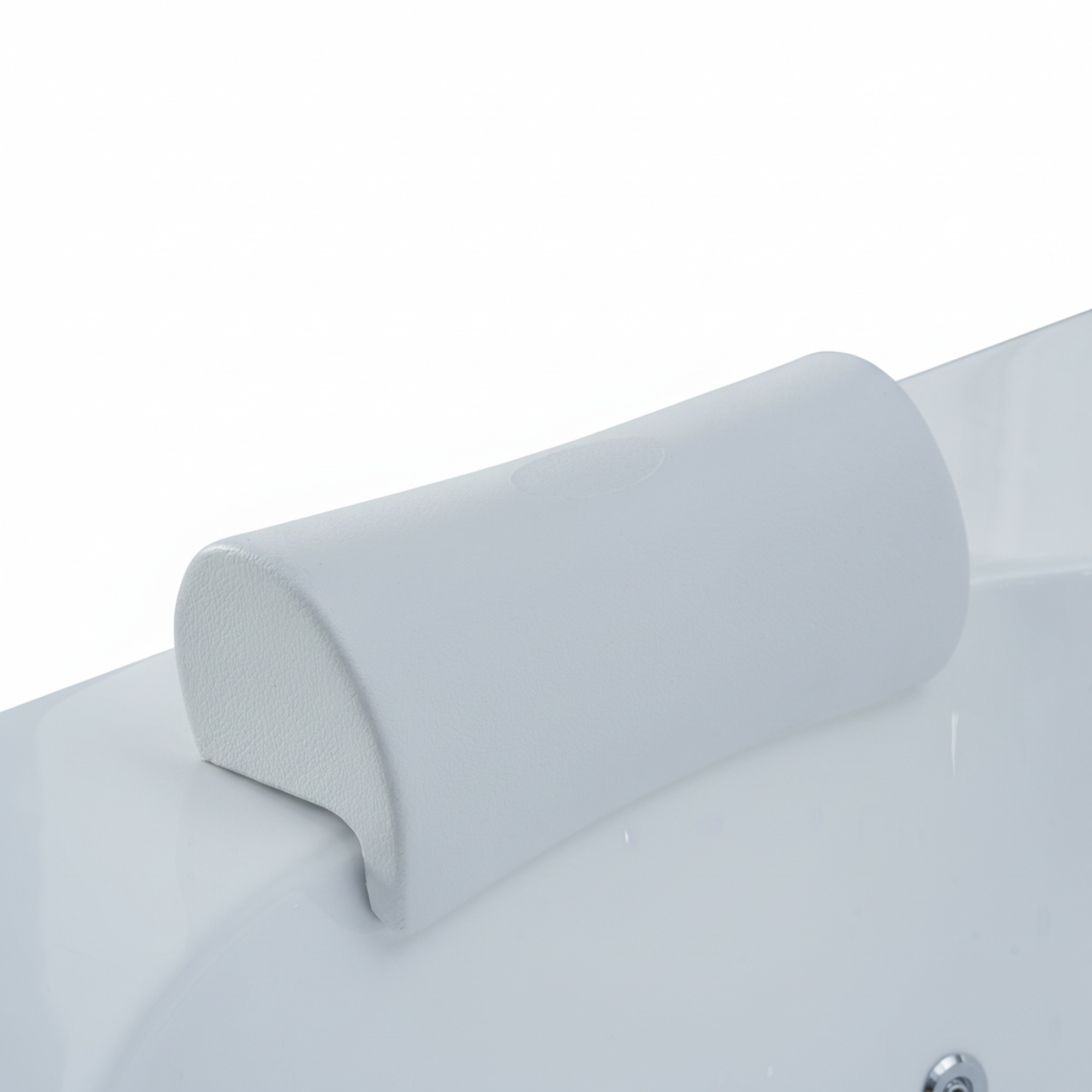 73" Freestanding Dual-Headrest Soaking Tub with Whirlpool, Air Bubble SPA