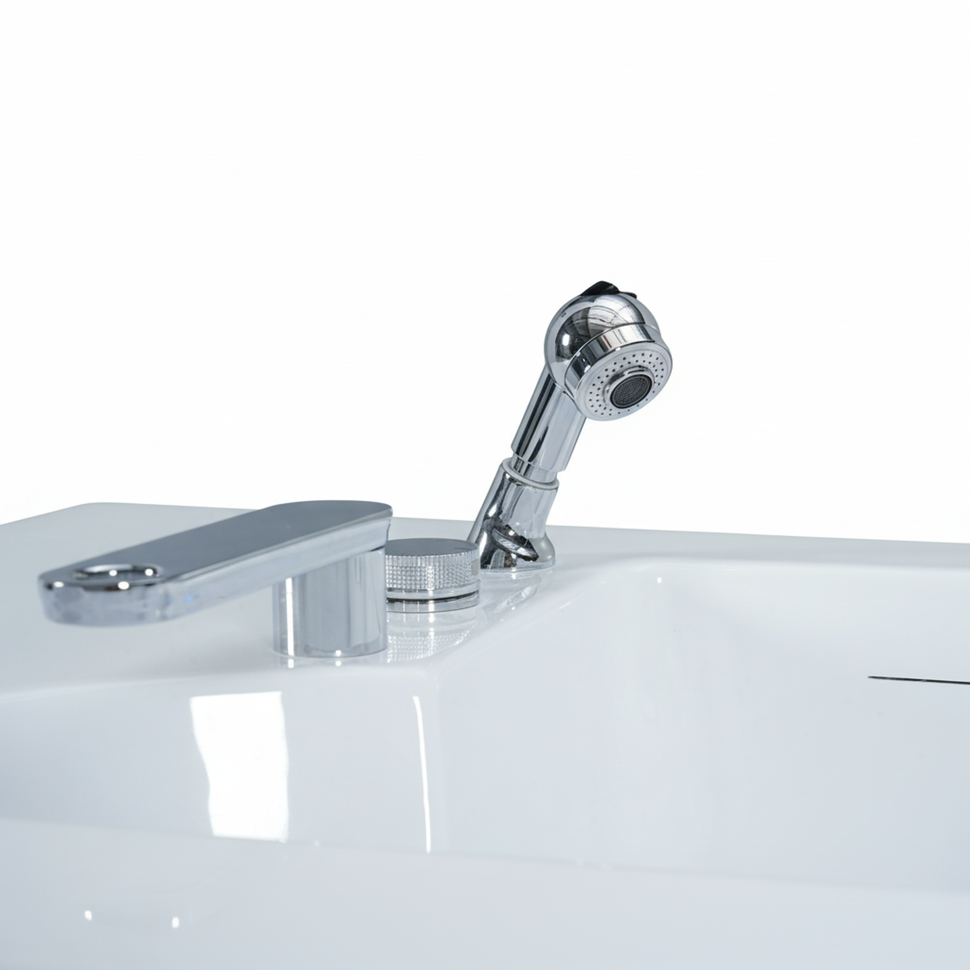 73" Freestanding Dual-Headrest Soaking Tub with Whirlpool, Air Bubble SPA