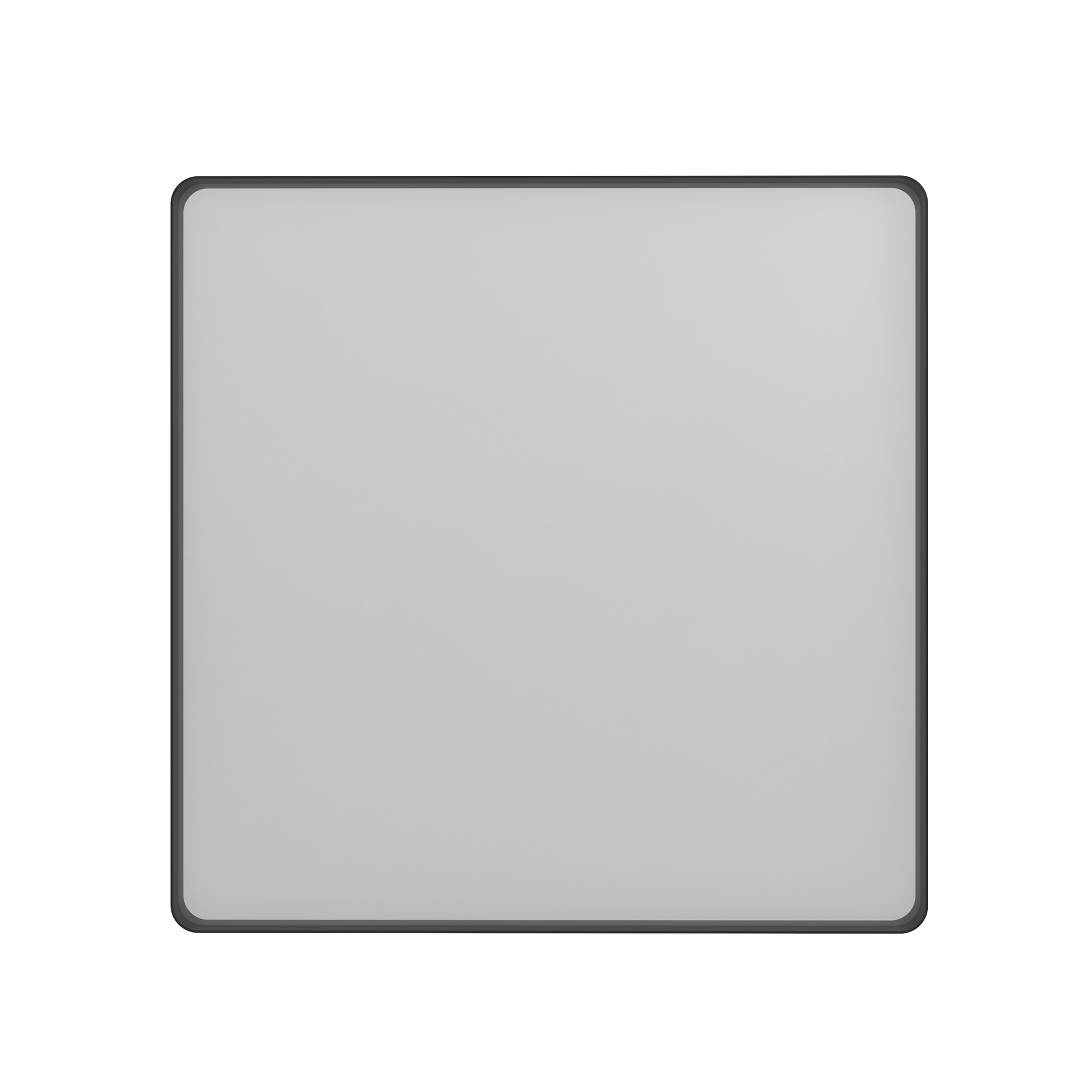 Wall-Mounted Vanity Mirror with Matte Black Metal Frame