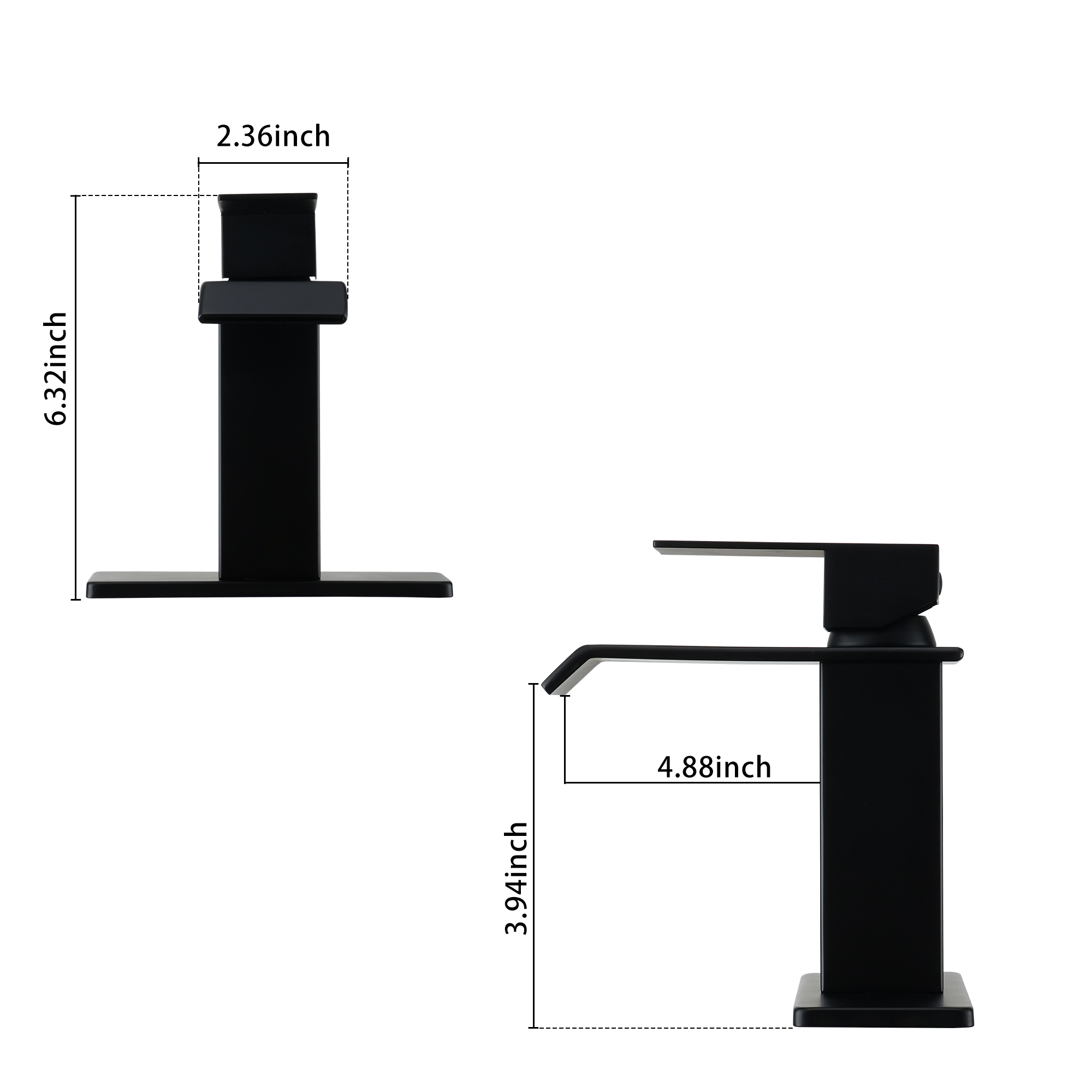Waterfall Spout Bathroom Faucet,Single Handle Bathroom Vanity Sink Faucet